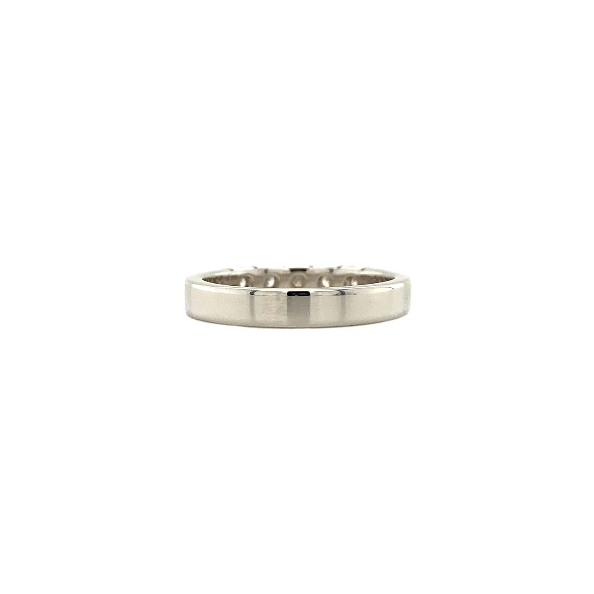 Witgouden memoire ring met diamant 14 krt