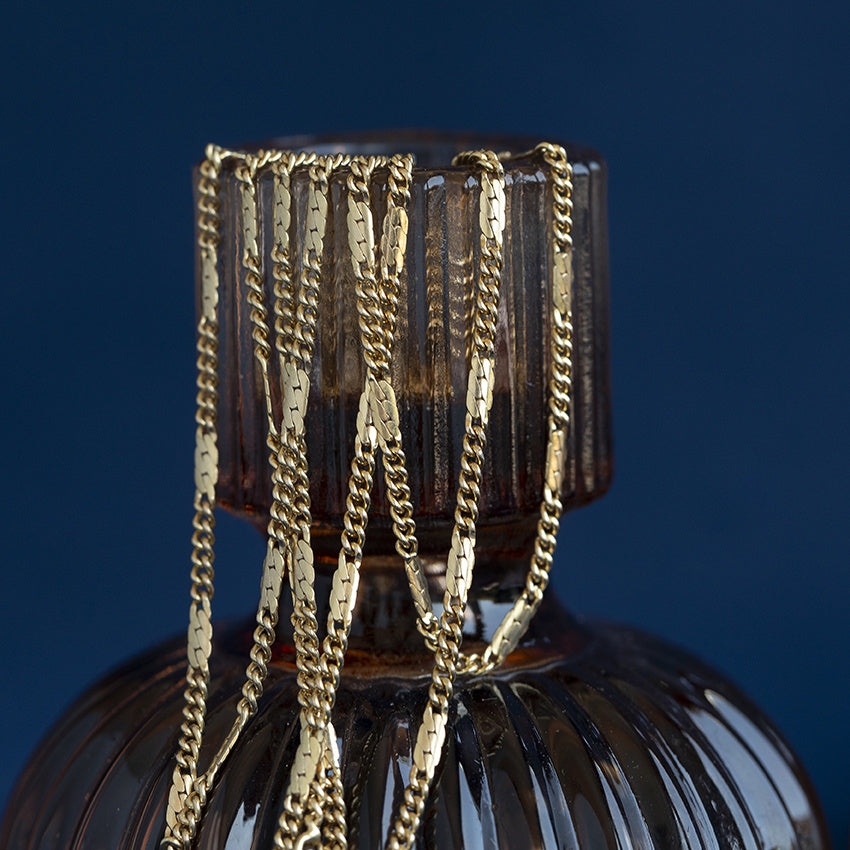 Gouden vintage fantasie collier 14 krt