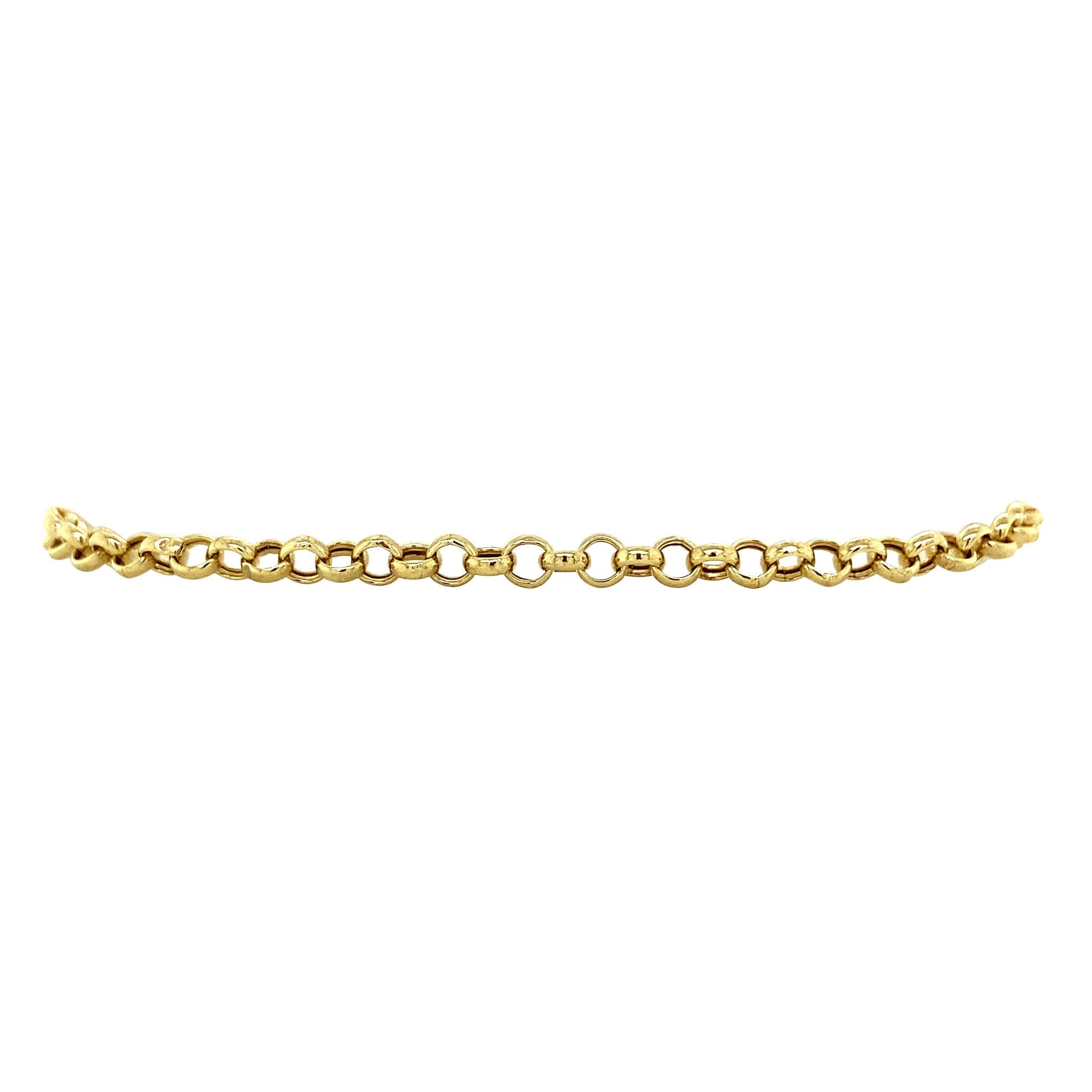 Gouden armband jasseron 19 cm 14 krt