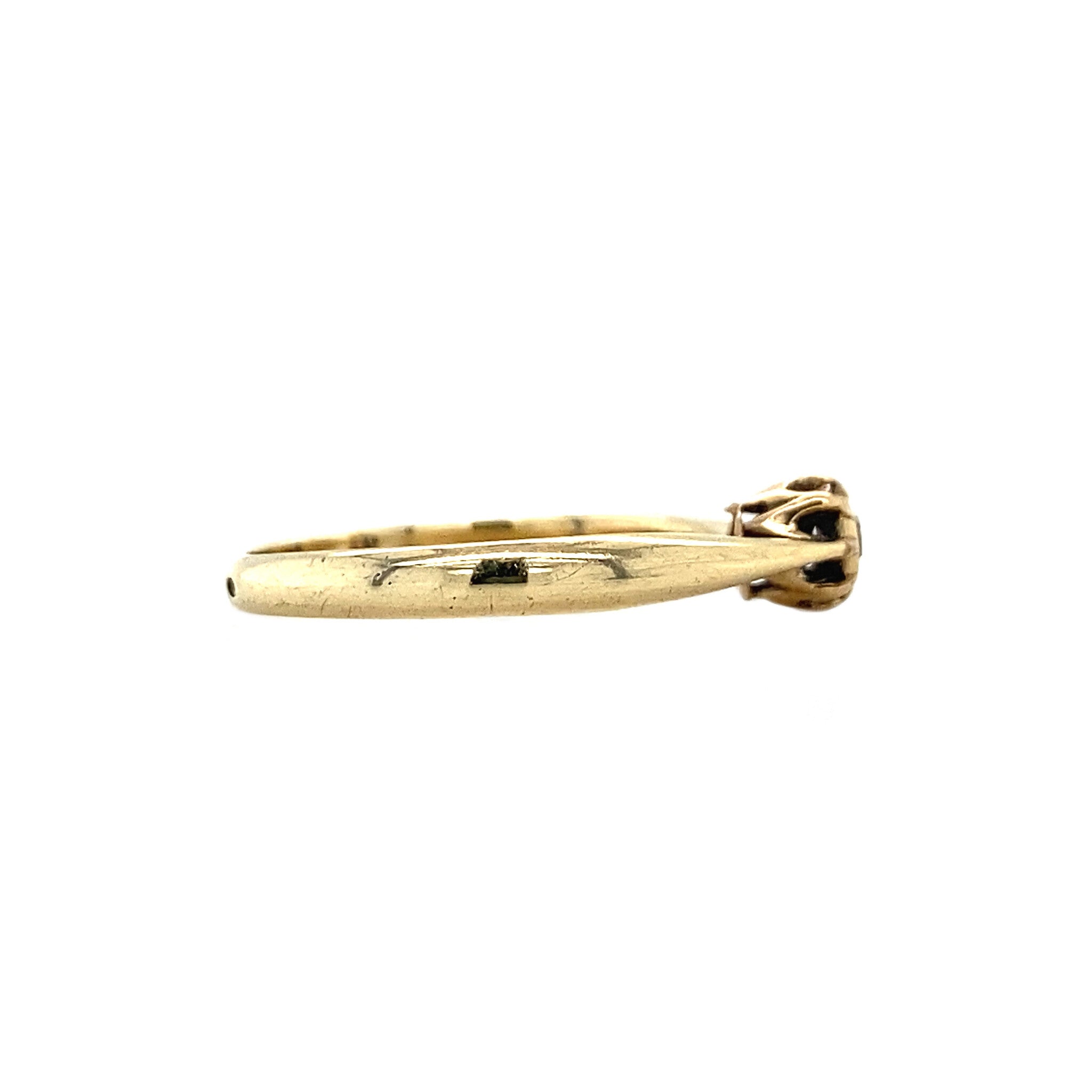 14 kt gold ring with rose-cut diamond