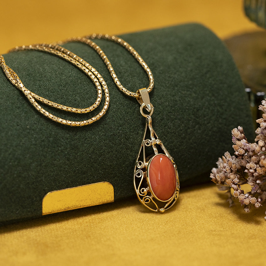 Gouden vintage fantasie collier 18 kt