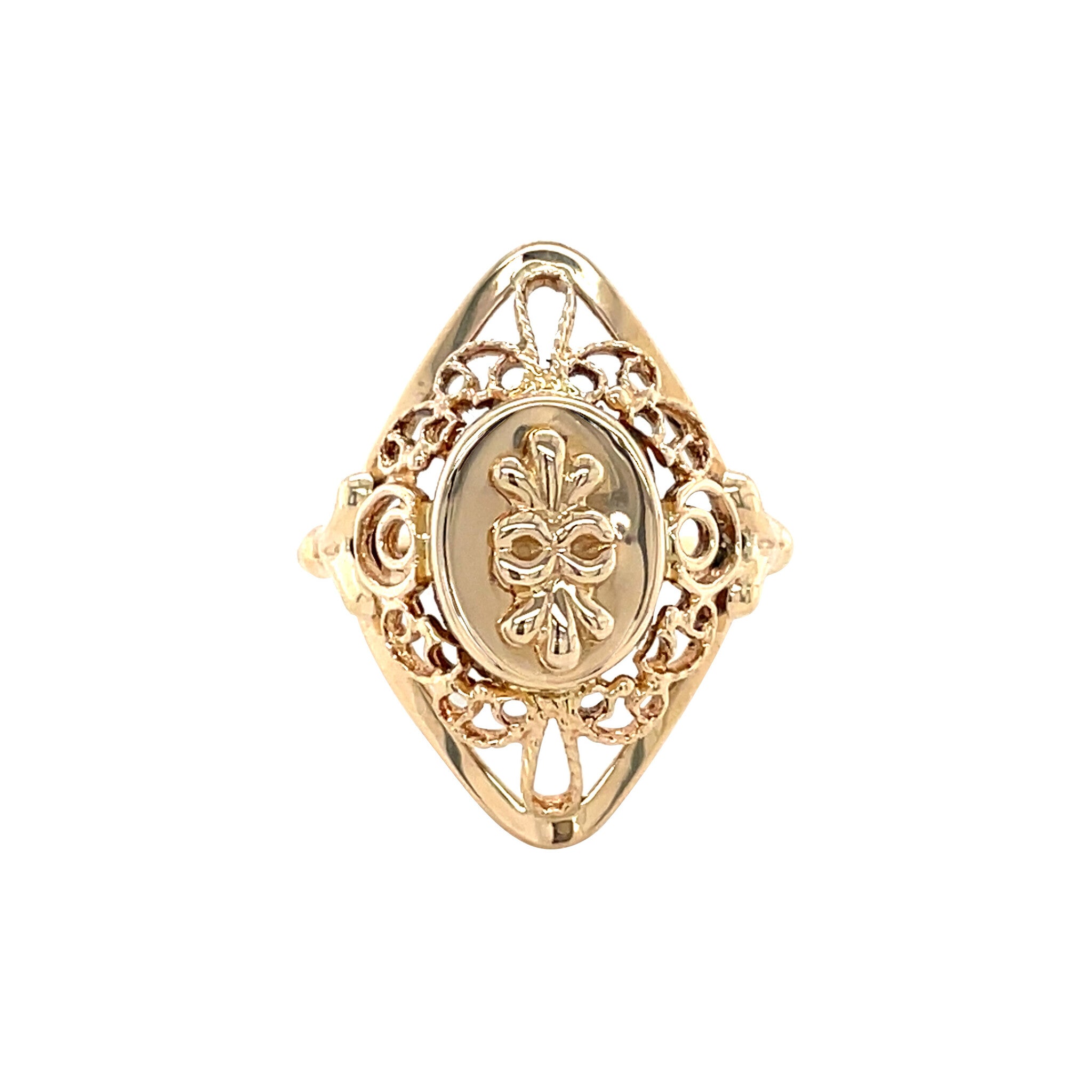 Golden vintage fantasy ring 14 kt
