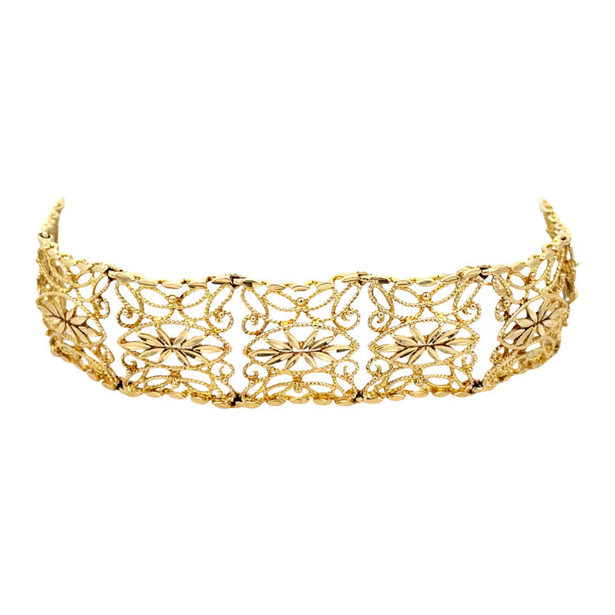 Golden vintage fantasy bracelet 14 kt