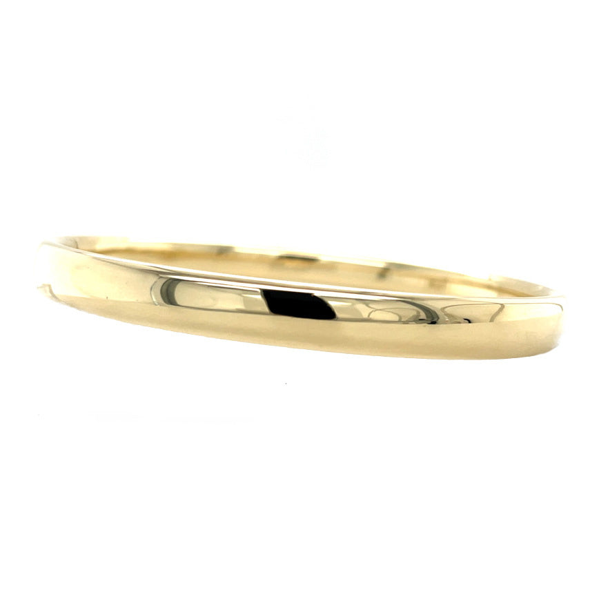 Geelgouden gladde vintage bangle 14 krt