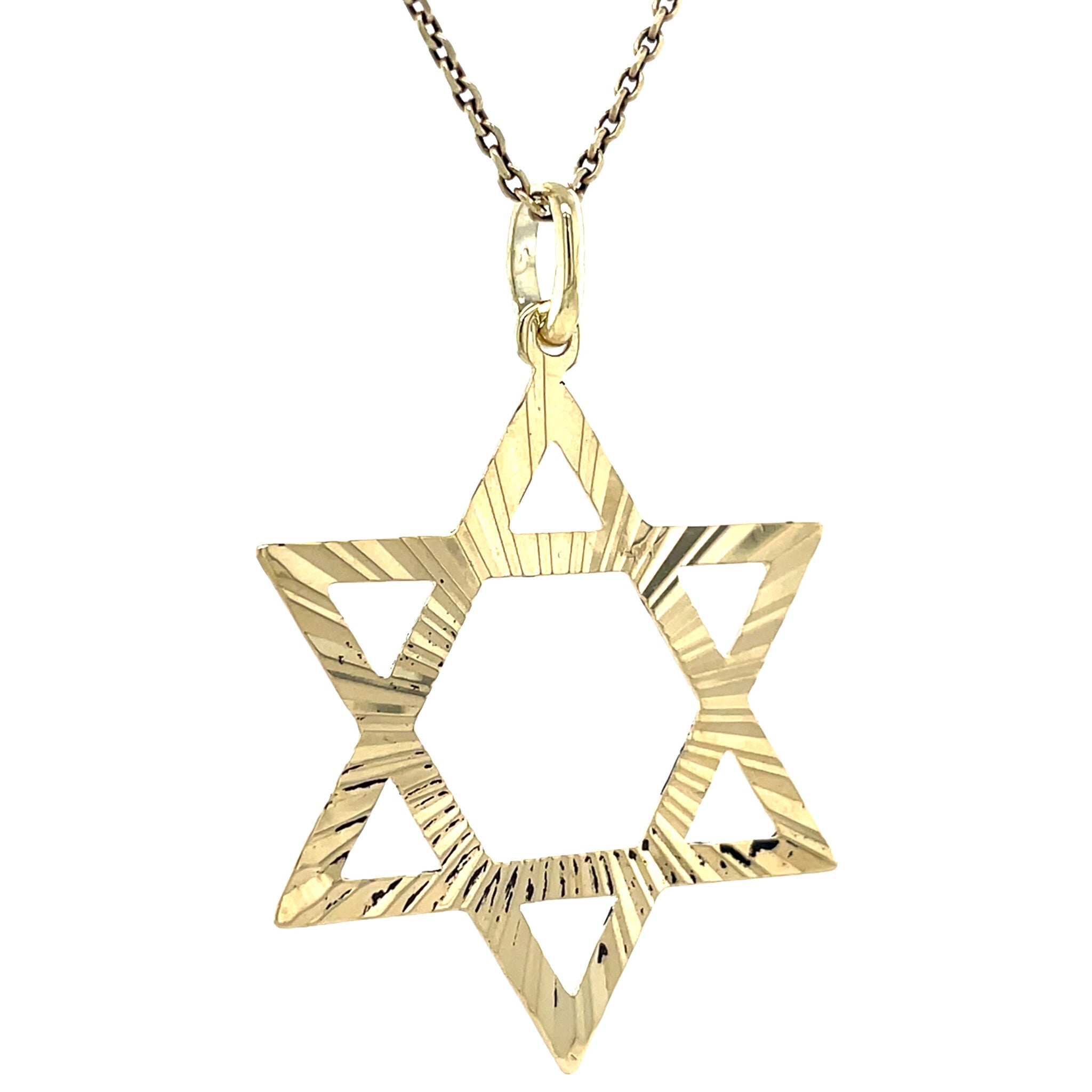 Vintage gold Star of David pendant, 14 kt