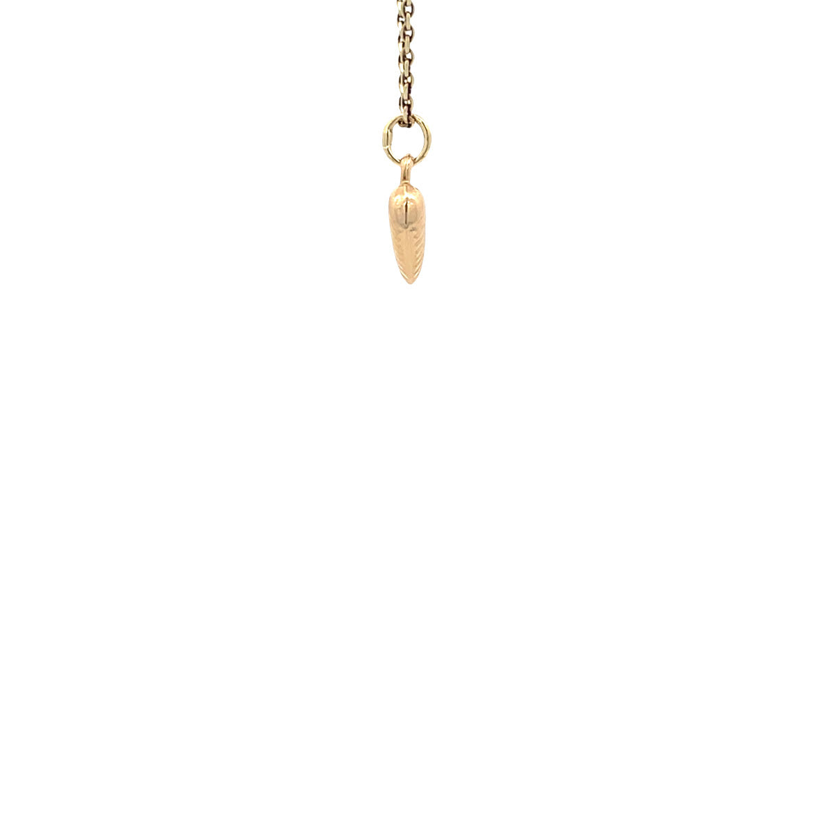 Vintage 14 kt gold heart pendant
