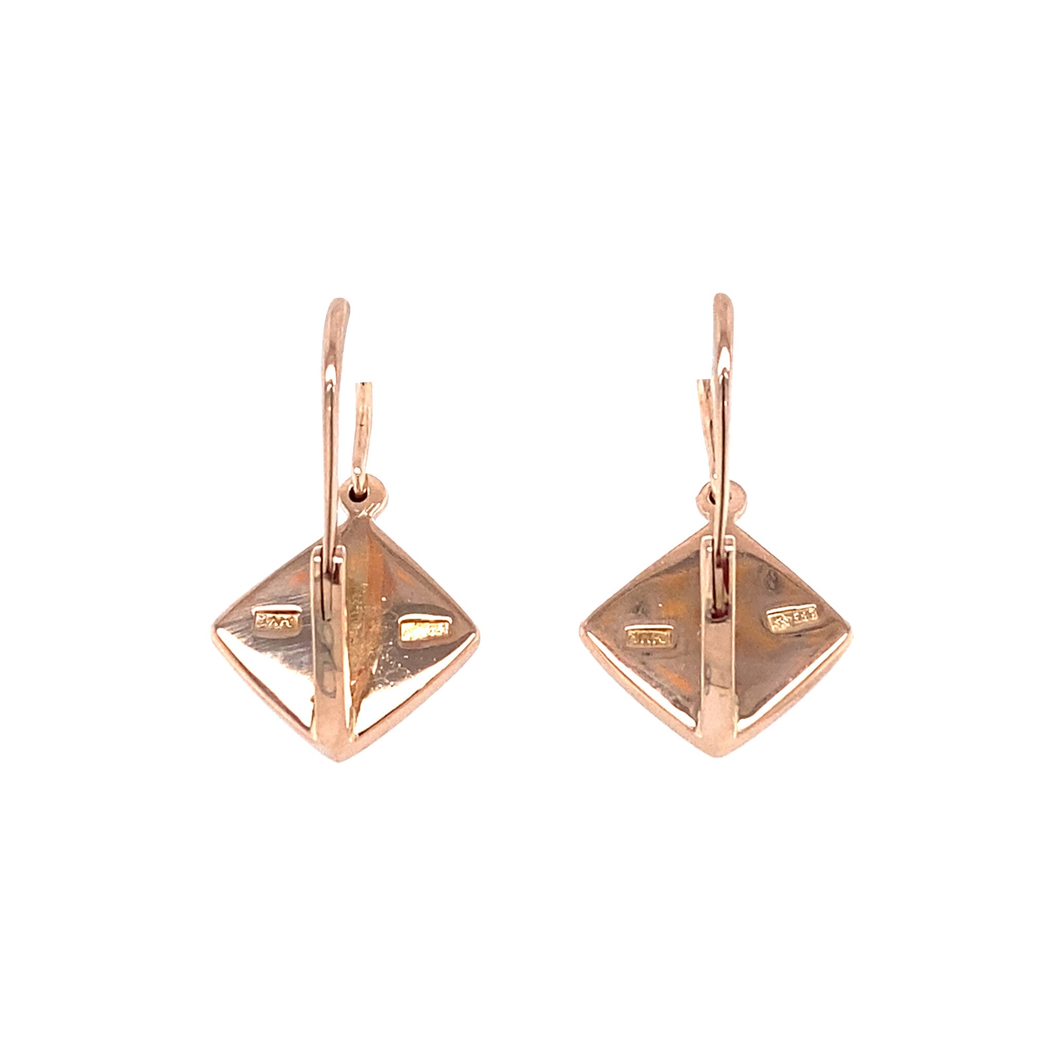 14 kt rose-gold vintage fantasy drop earrings