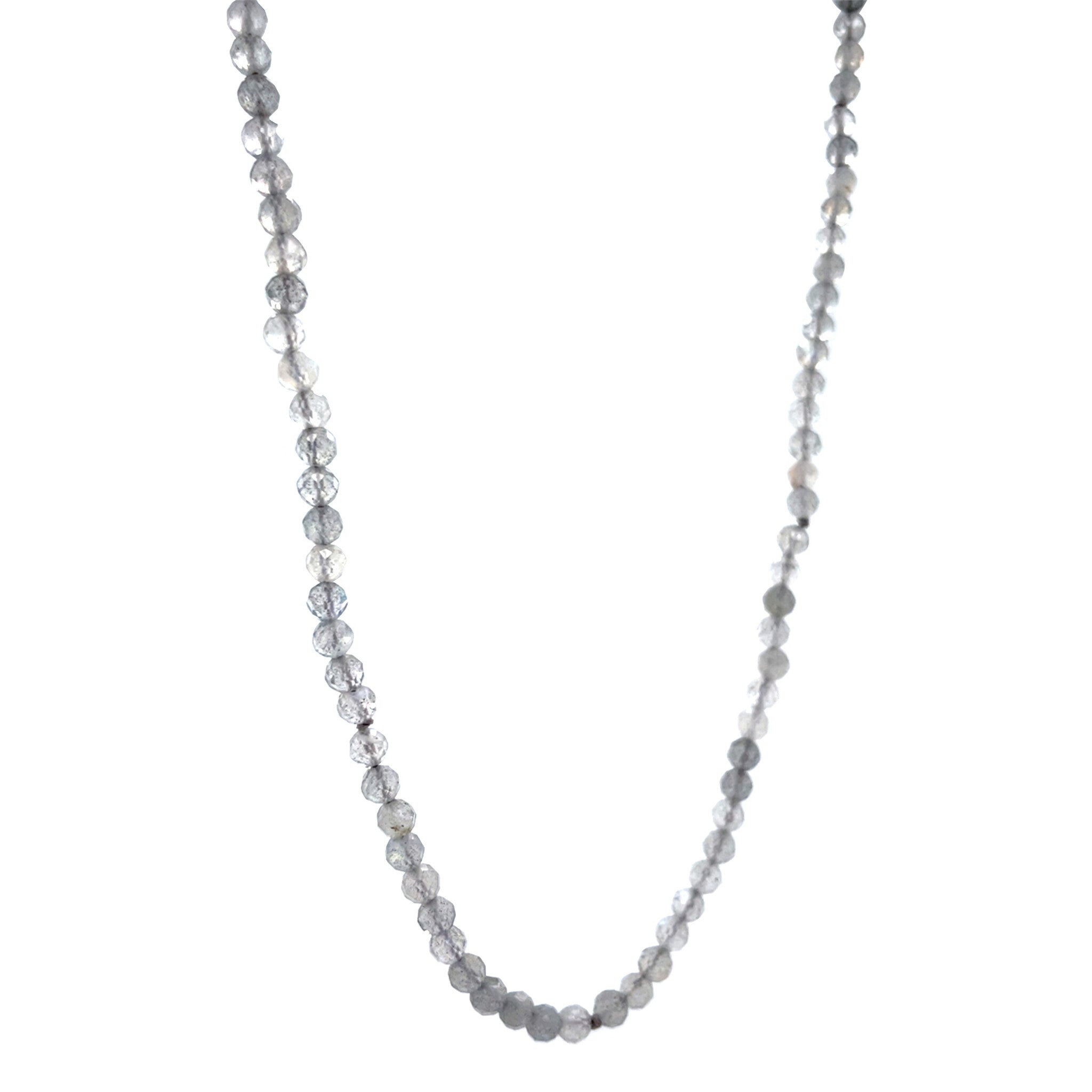 Vintage labradorite necklace with gold clasp 14 kt