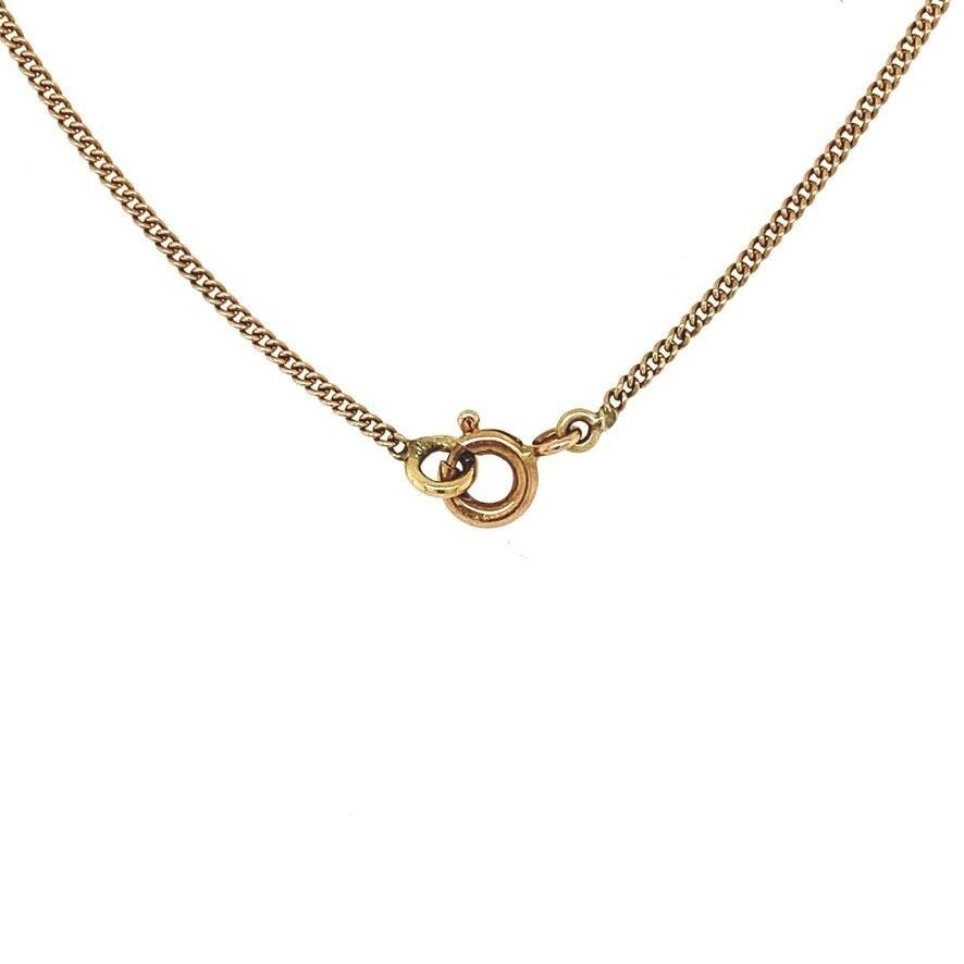 Gouden collier met granaat 14 krt