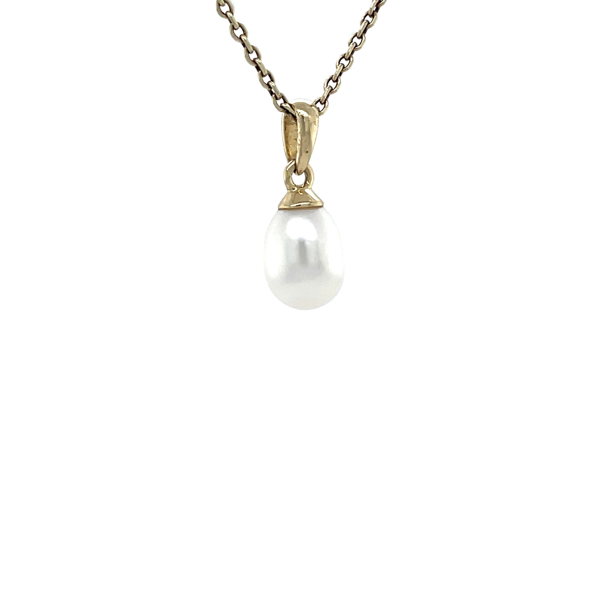 Vintage 14 kt gold pendant with pearl
