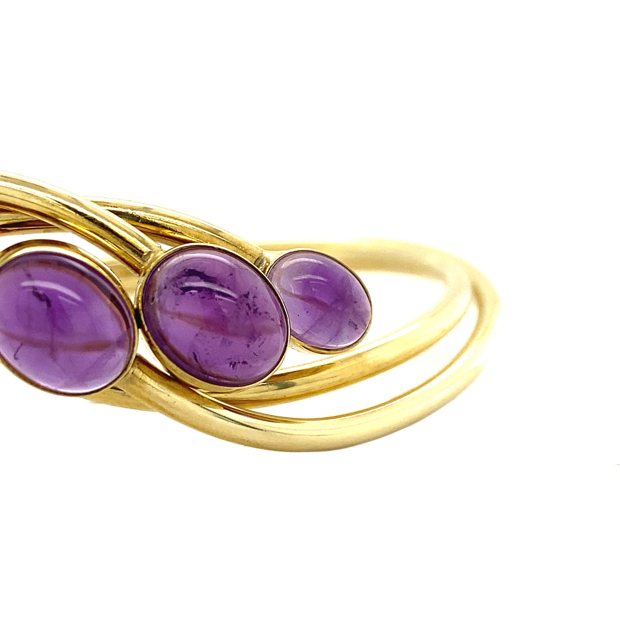 Vintage gouden armband met amethist 14 krt