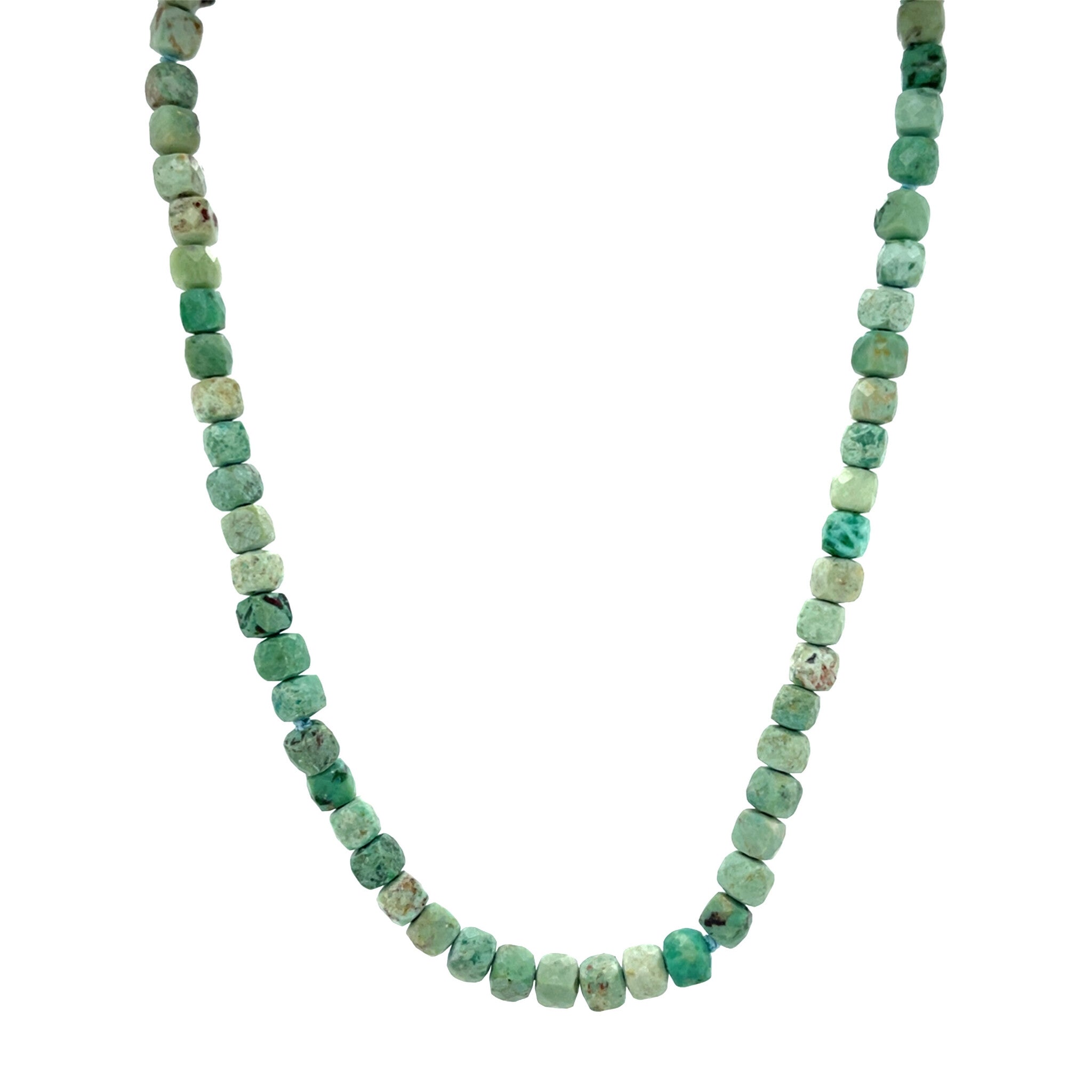 Vintage turkoois collier met gouden sluiting 14 kt