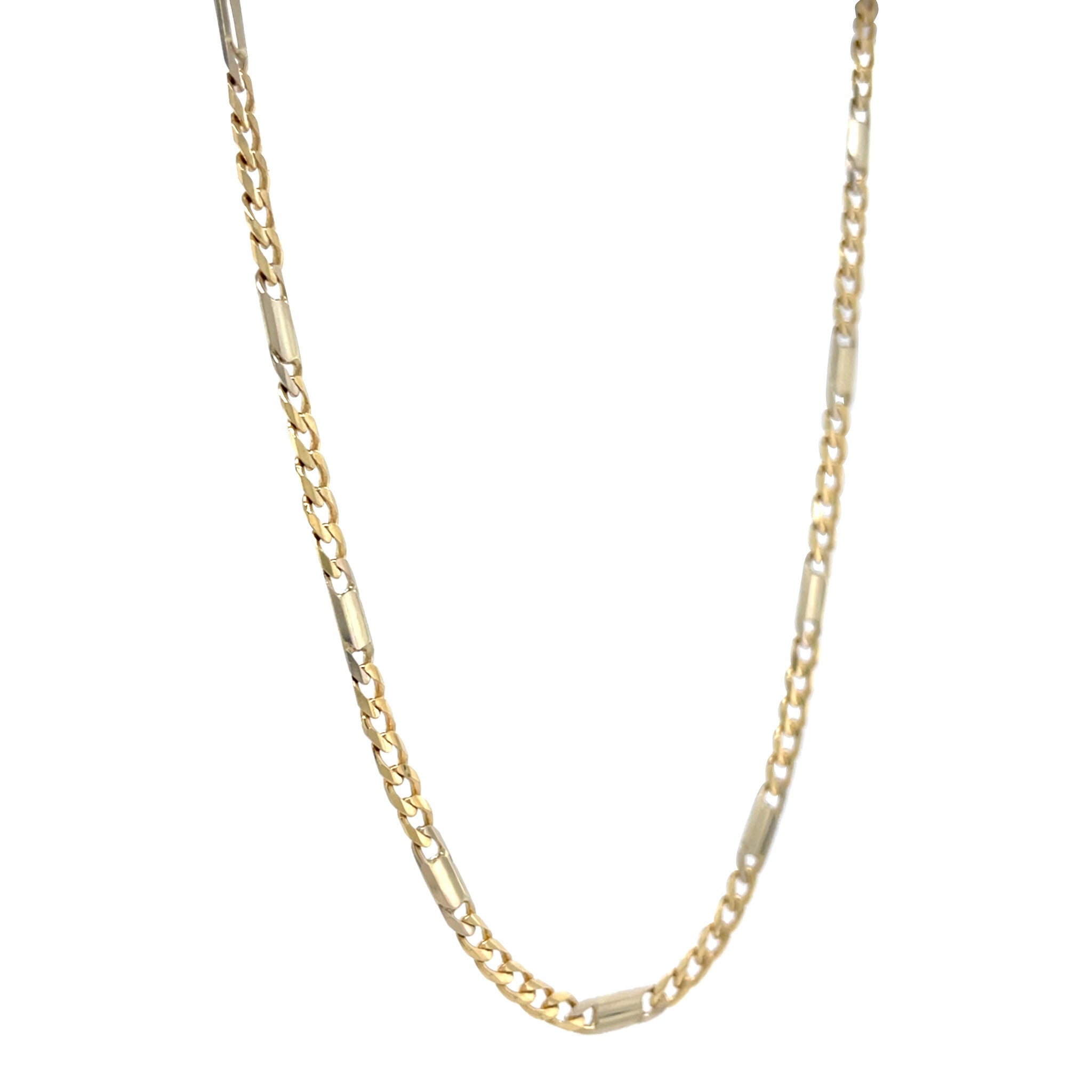 Bicolour gold vintage fantasy necklace 14 carat