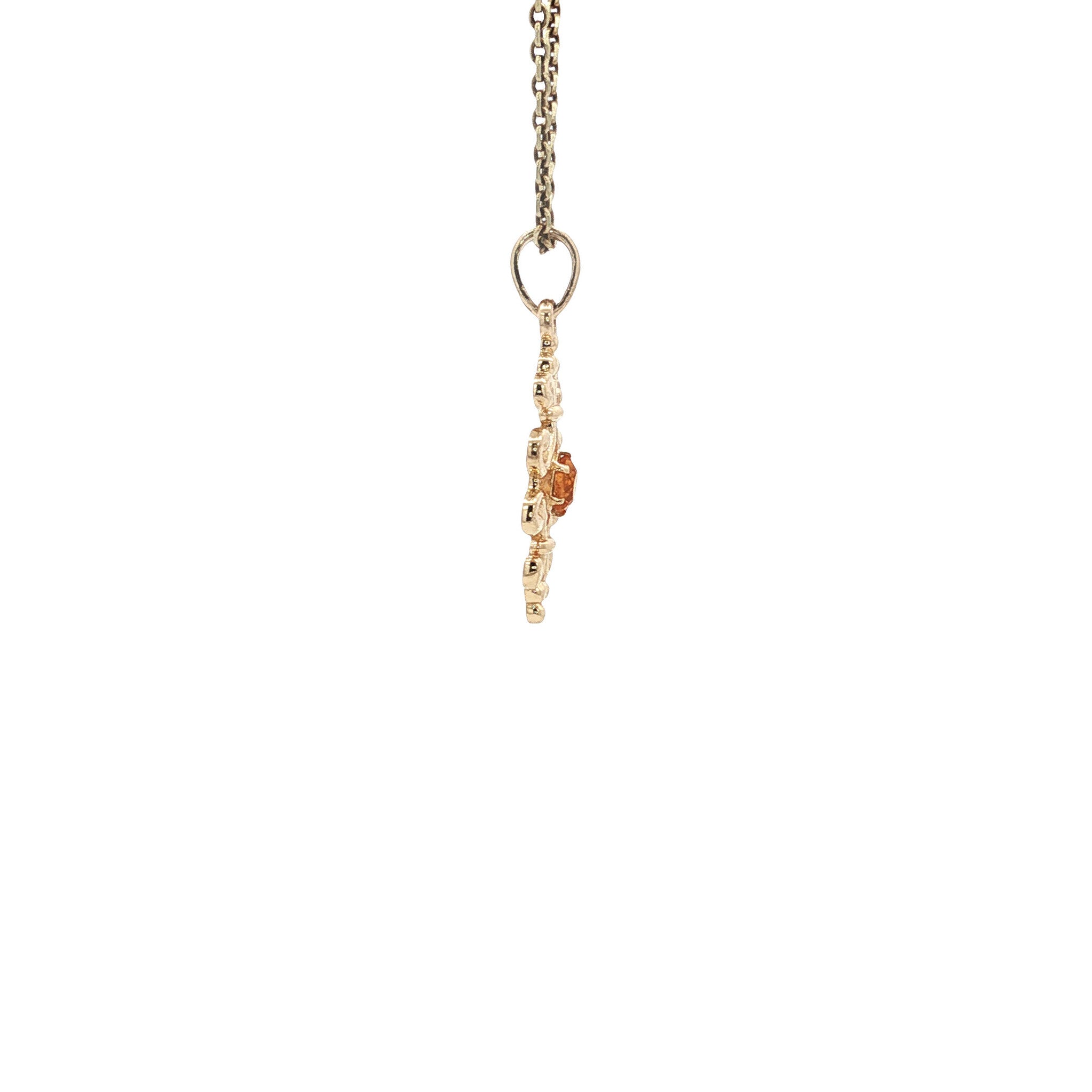 Gouden hanger met citrien 14 kt