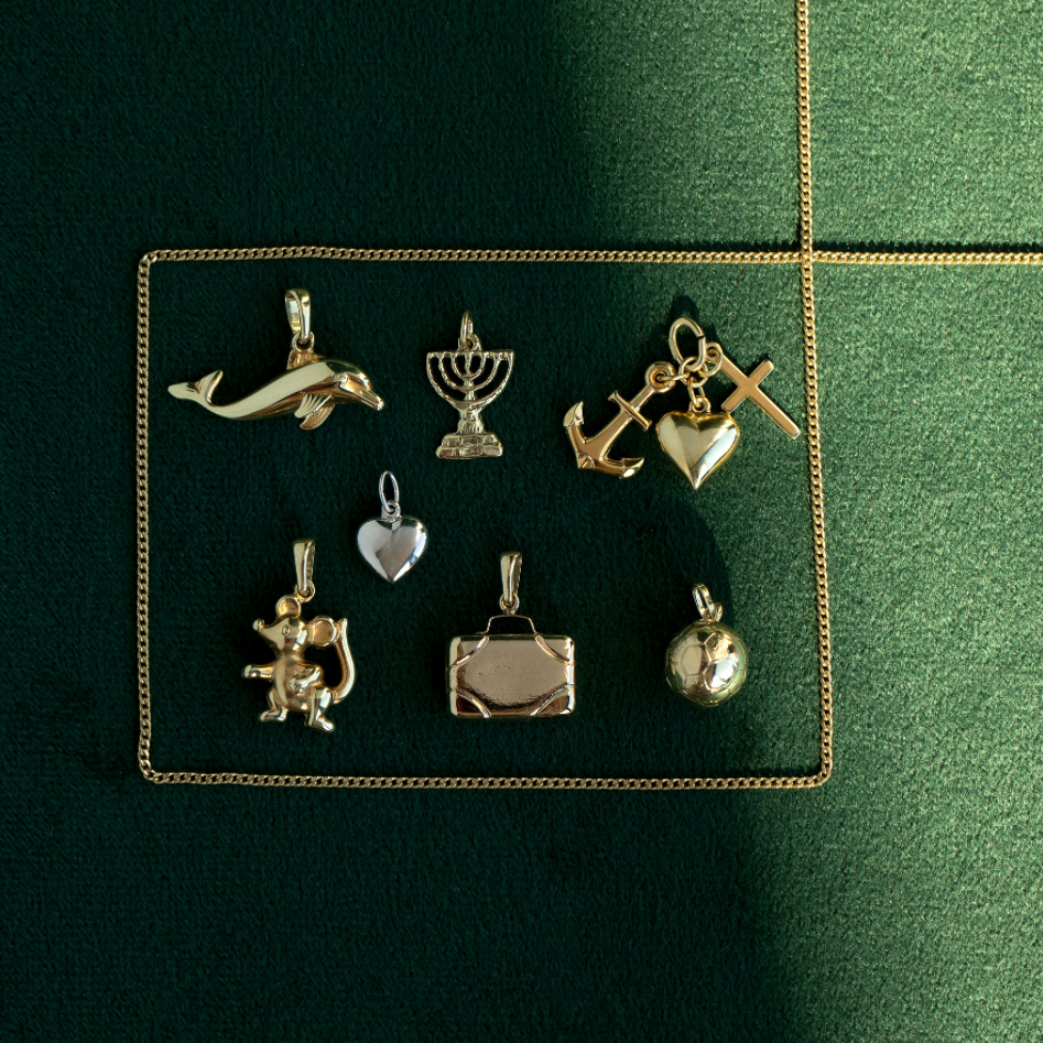 Gouden geloof, hoop en liefde hanger 14 krt