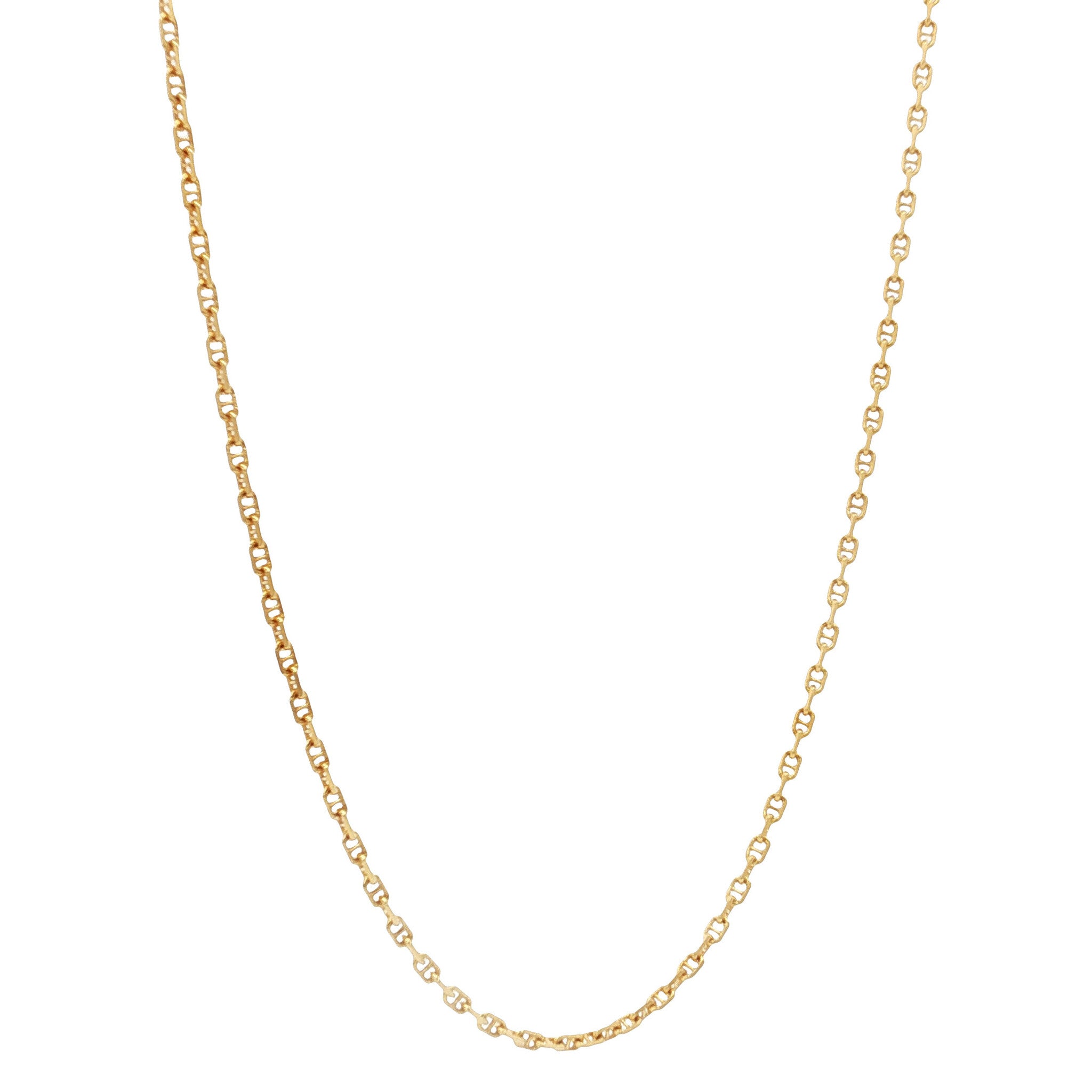 Gold vintage fantasy anchor necklace 18 kt