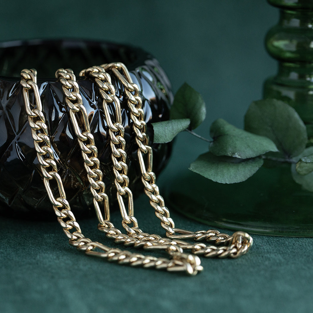 Gouden figaro collier 14 krt