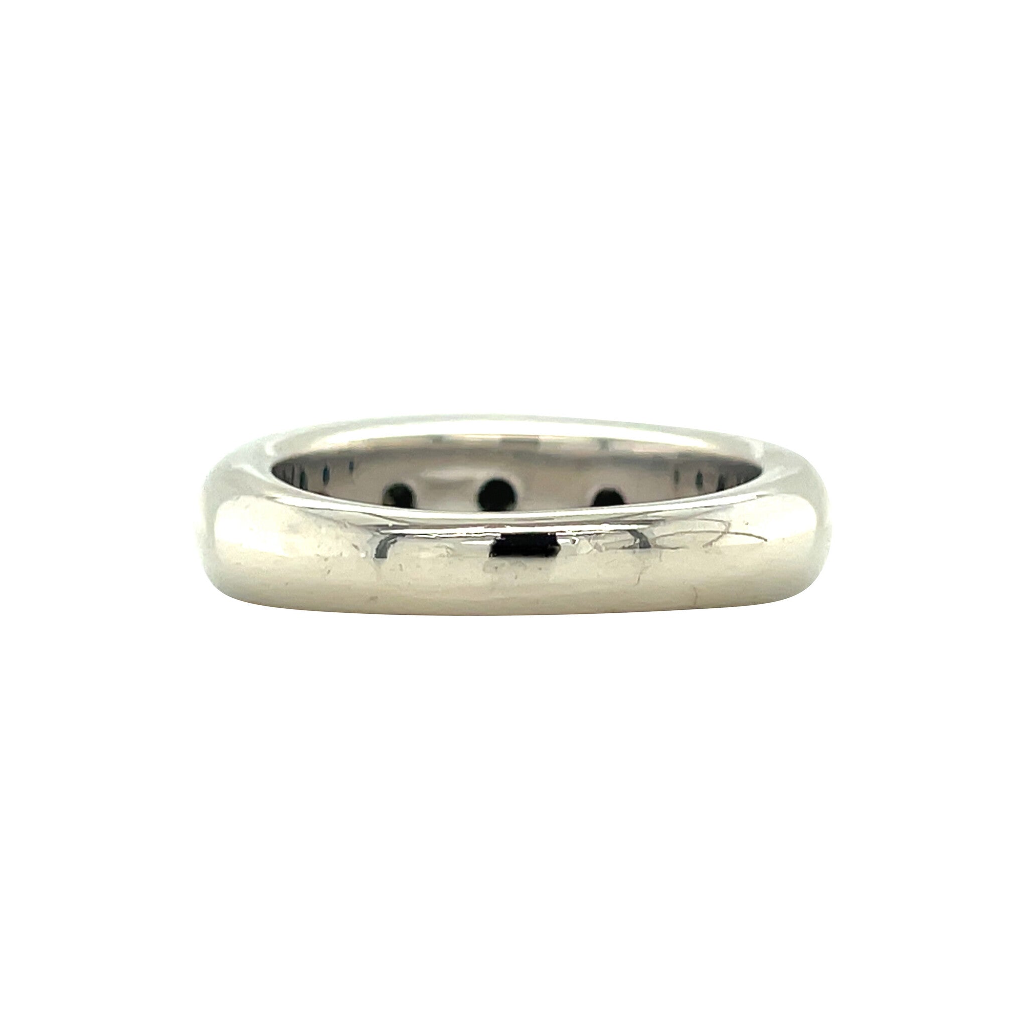 Vintage white-gold balloon ring, 14 kt