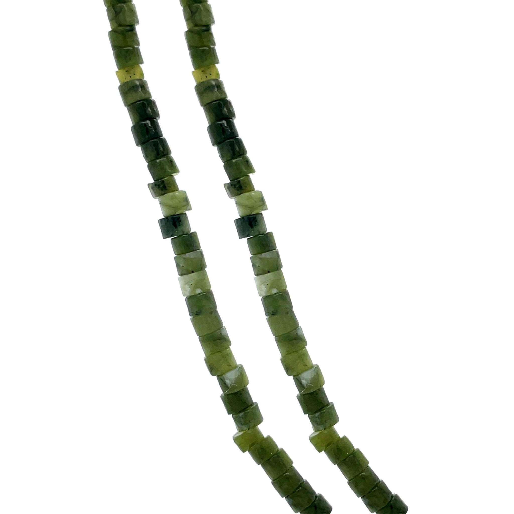 Vintage jade necklace with gold clasp 14 kt