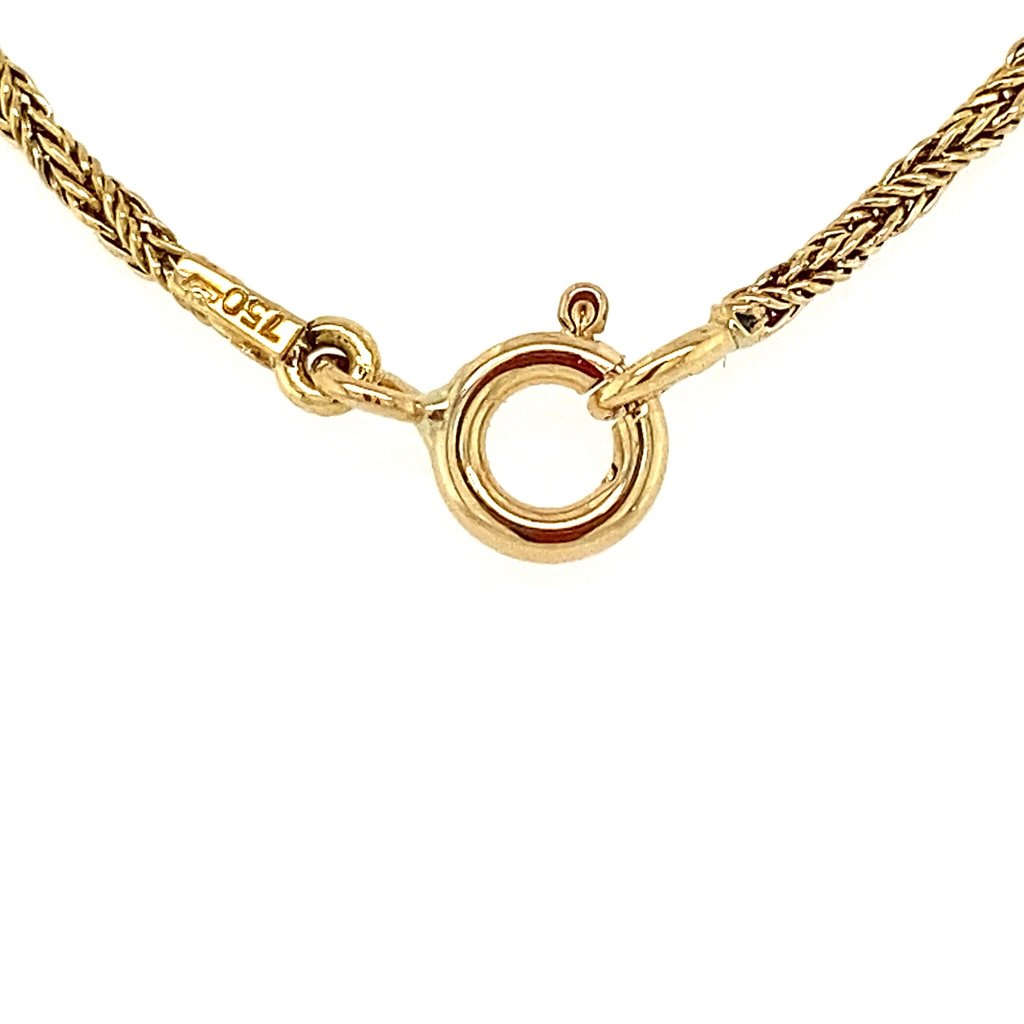 Gouden collier Chopard met Happy Diamonds hanger 43 cm 18 krt