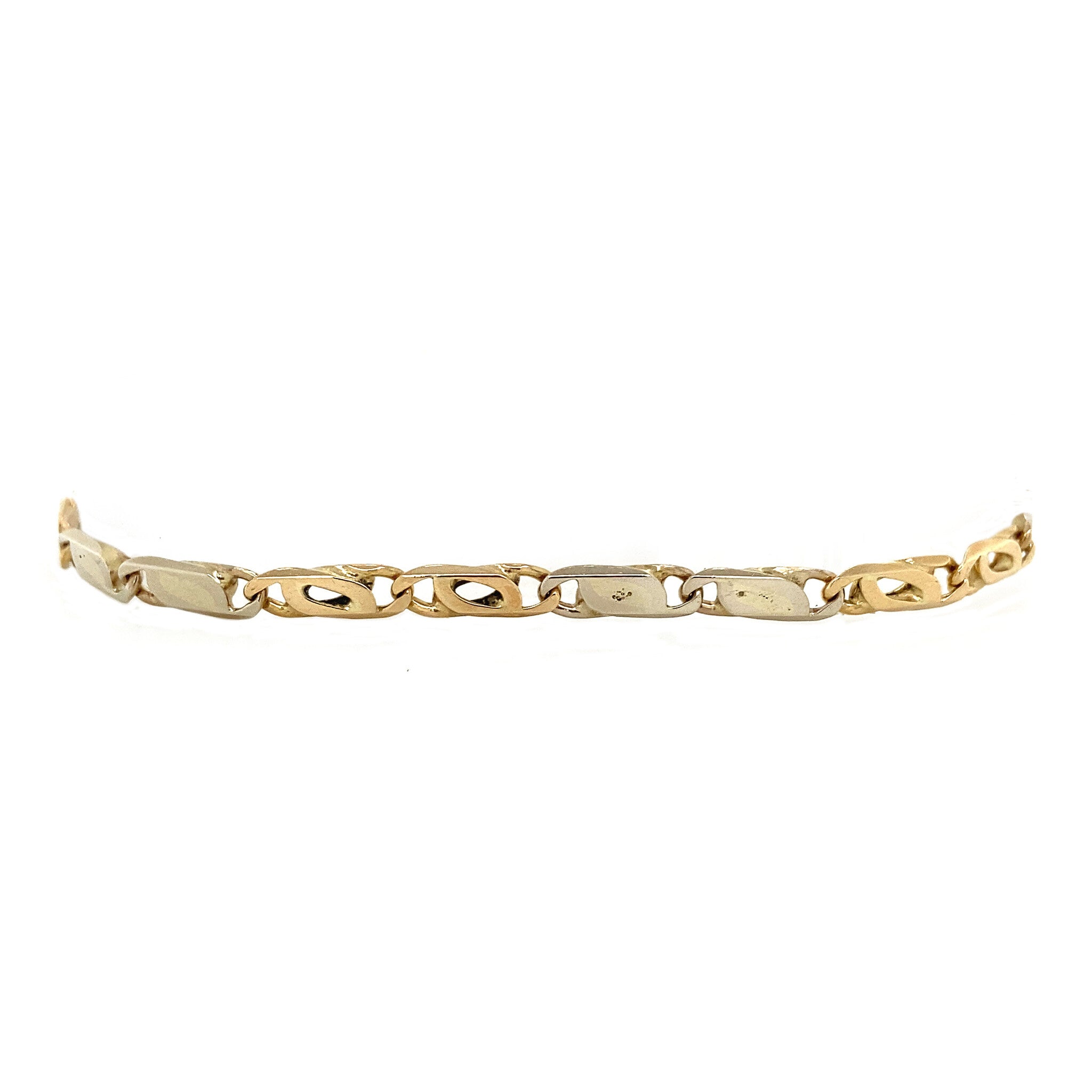 Vintage gouden fantasie armband 14 krt