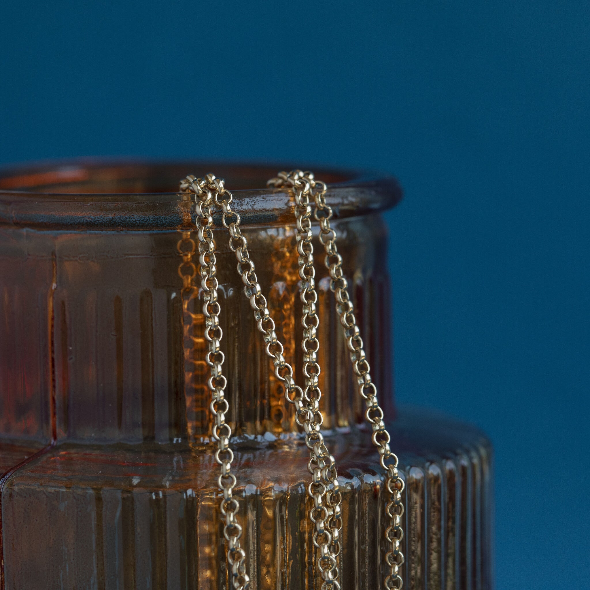 14 kt gold jasseron necklace