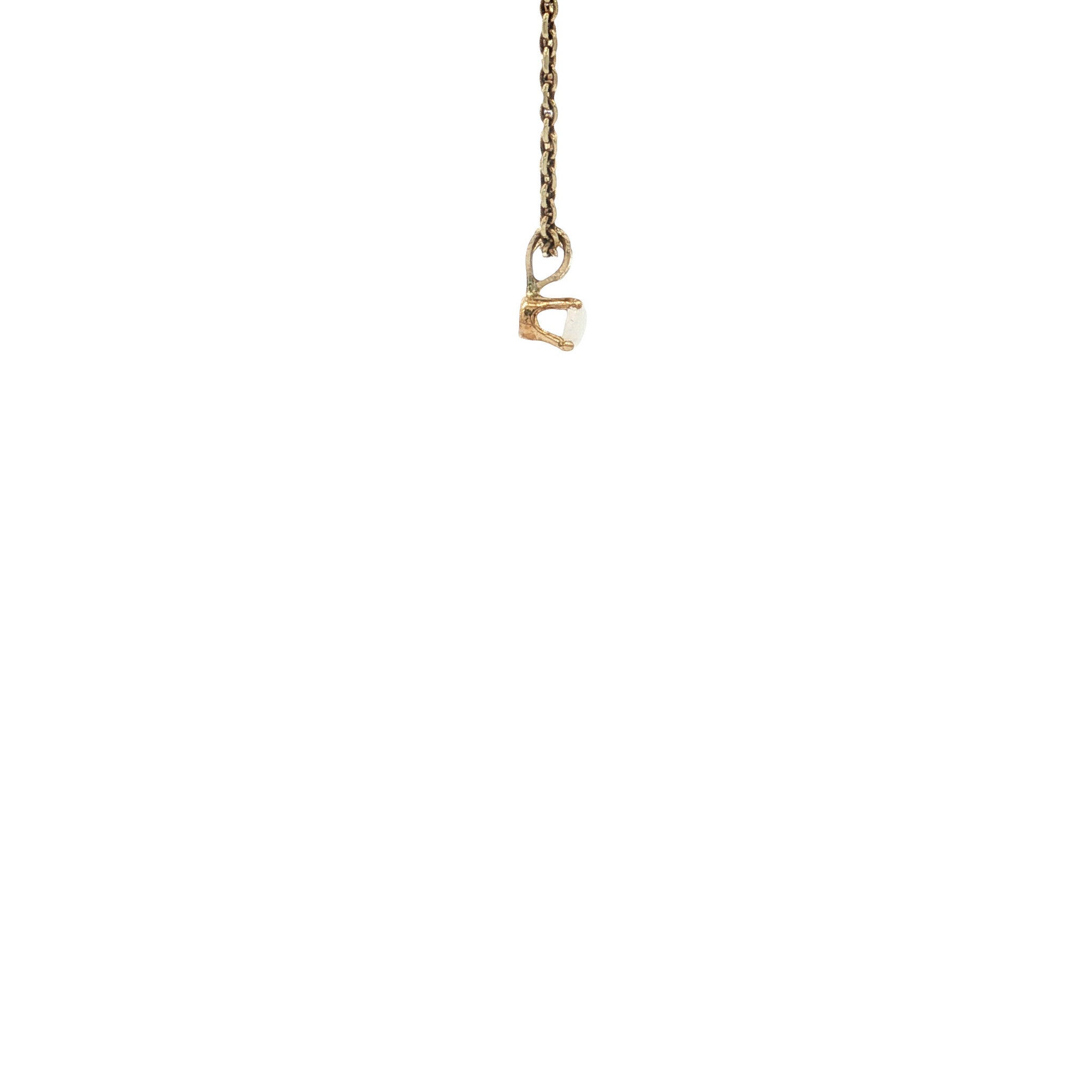 Vintage gold solitaire pendant with opal, 14 kt