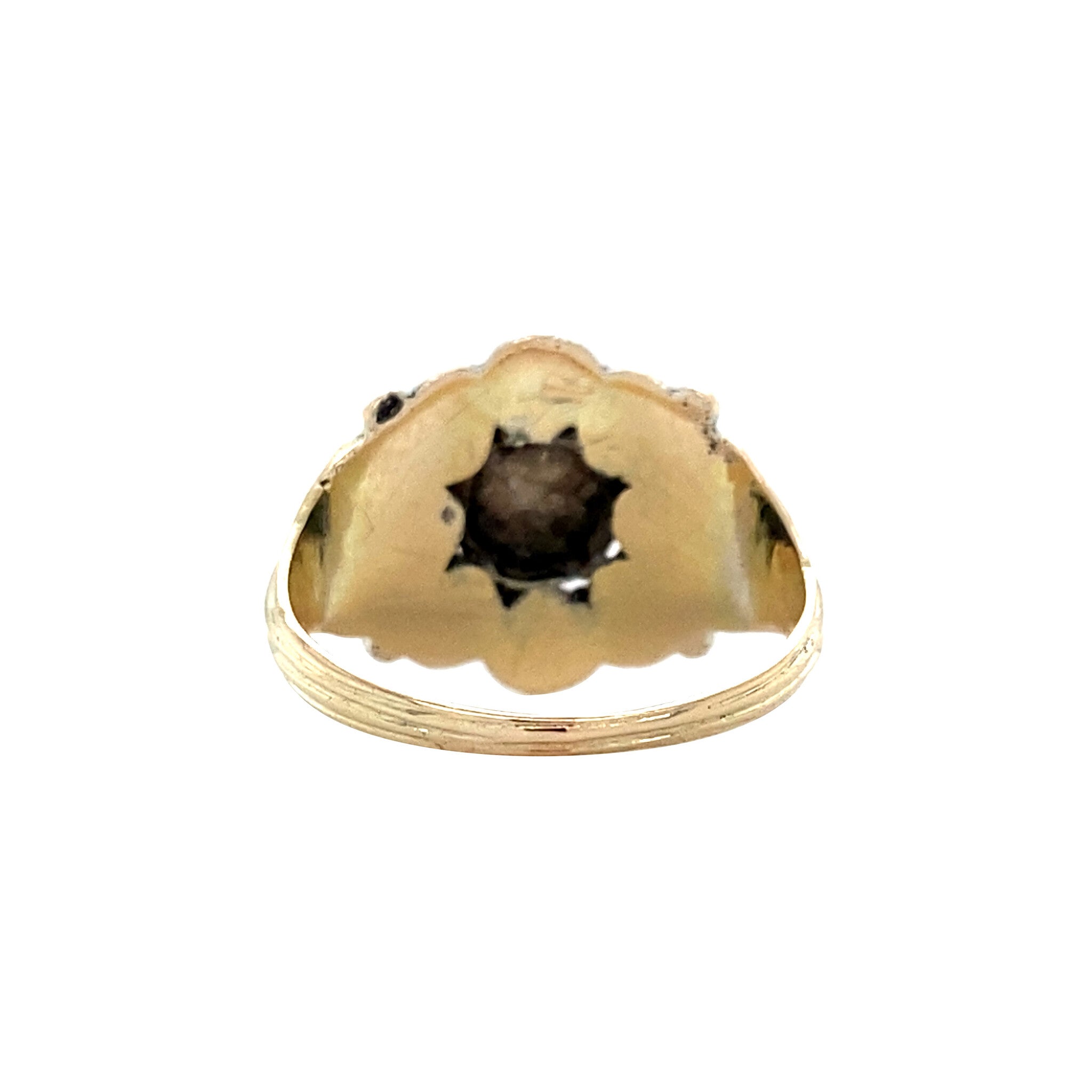 Vintage ring met roosdiamant 12 krt