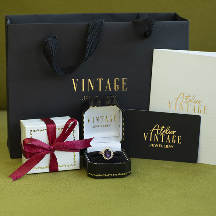 Lady Di ring 14 krt - Violet