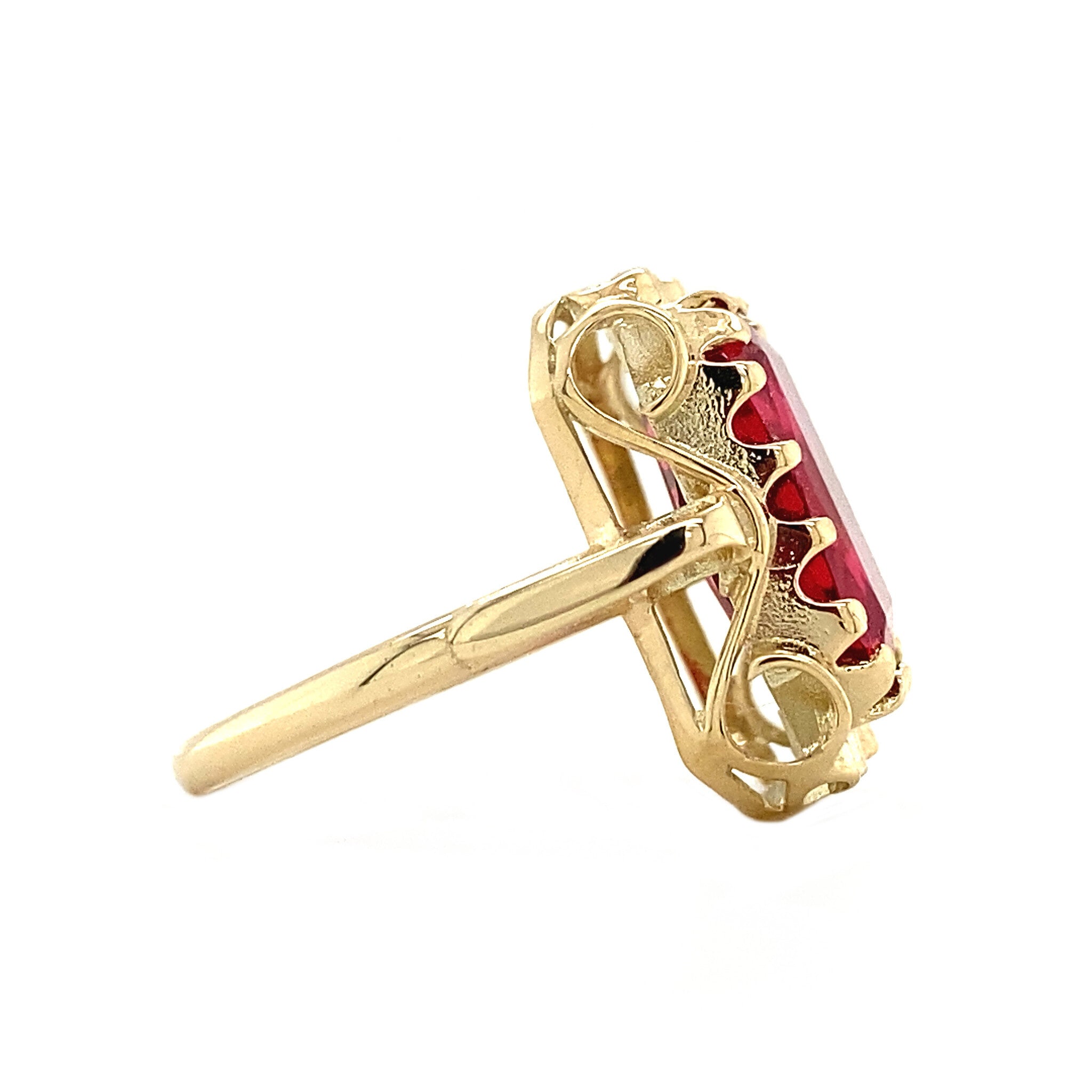 Queen's ring 14 krt - Ruby Ruby