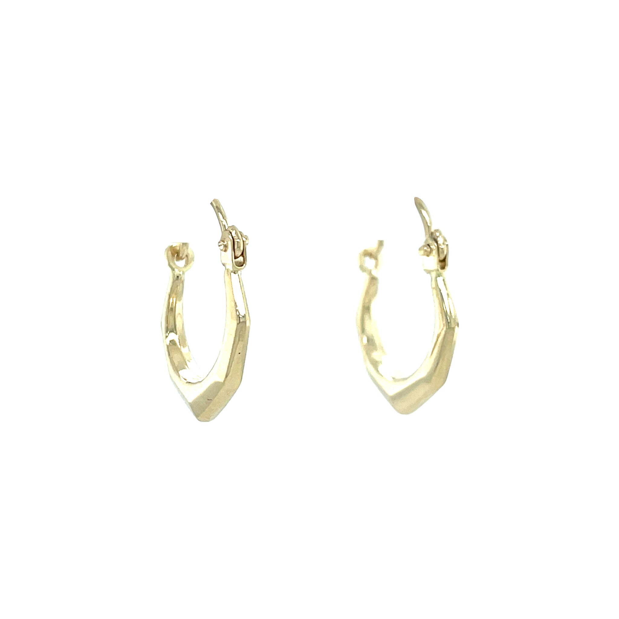 Gouden vintage fantasie oorringen 14 kt