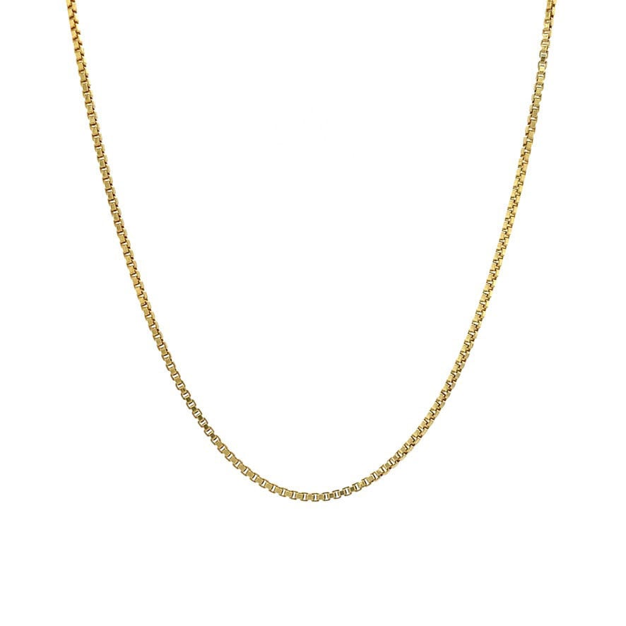 Gold Venetian long necklace, 44 cm, 14 kt