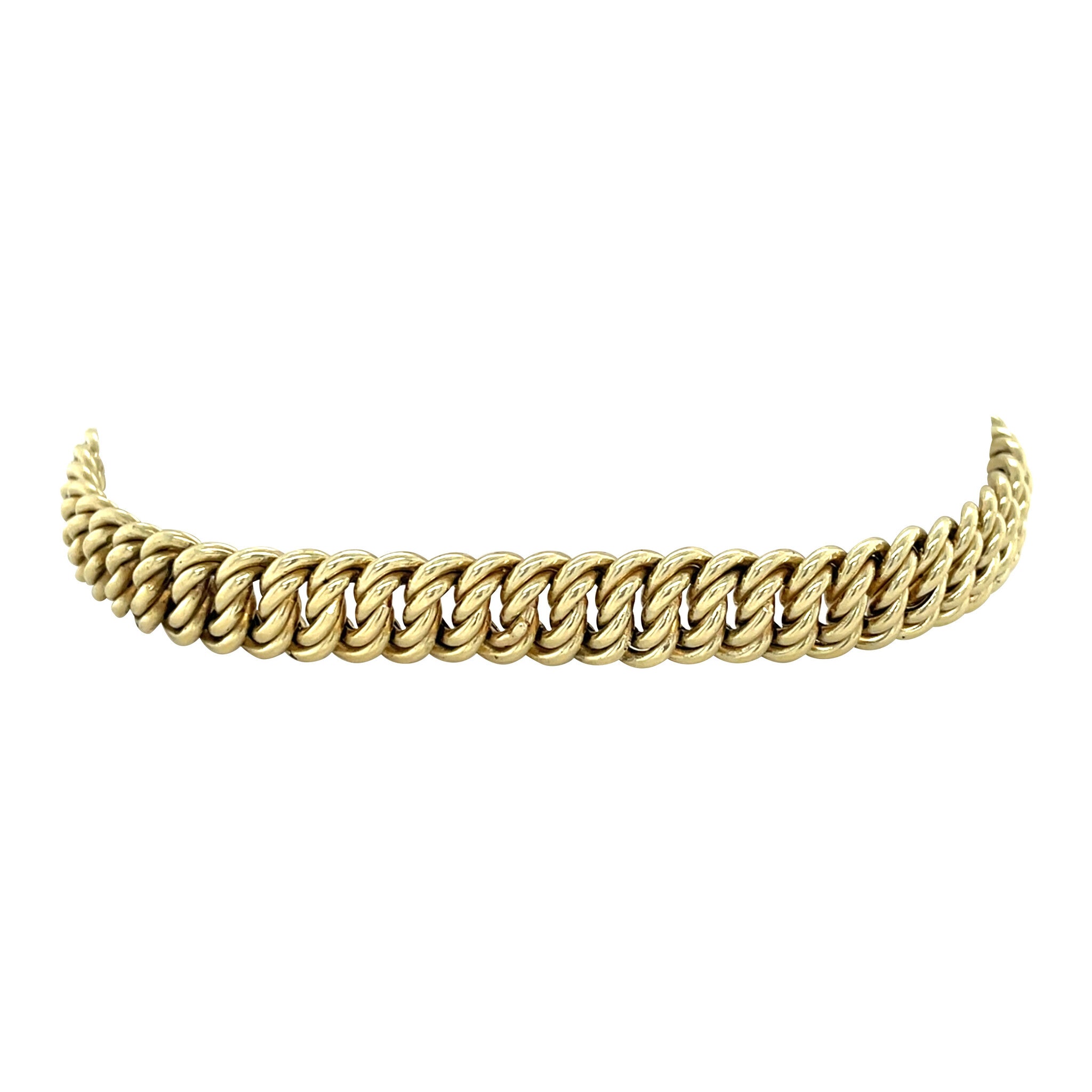 Gouden vintage fantasie armband 14 krt