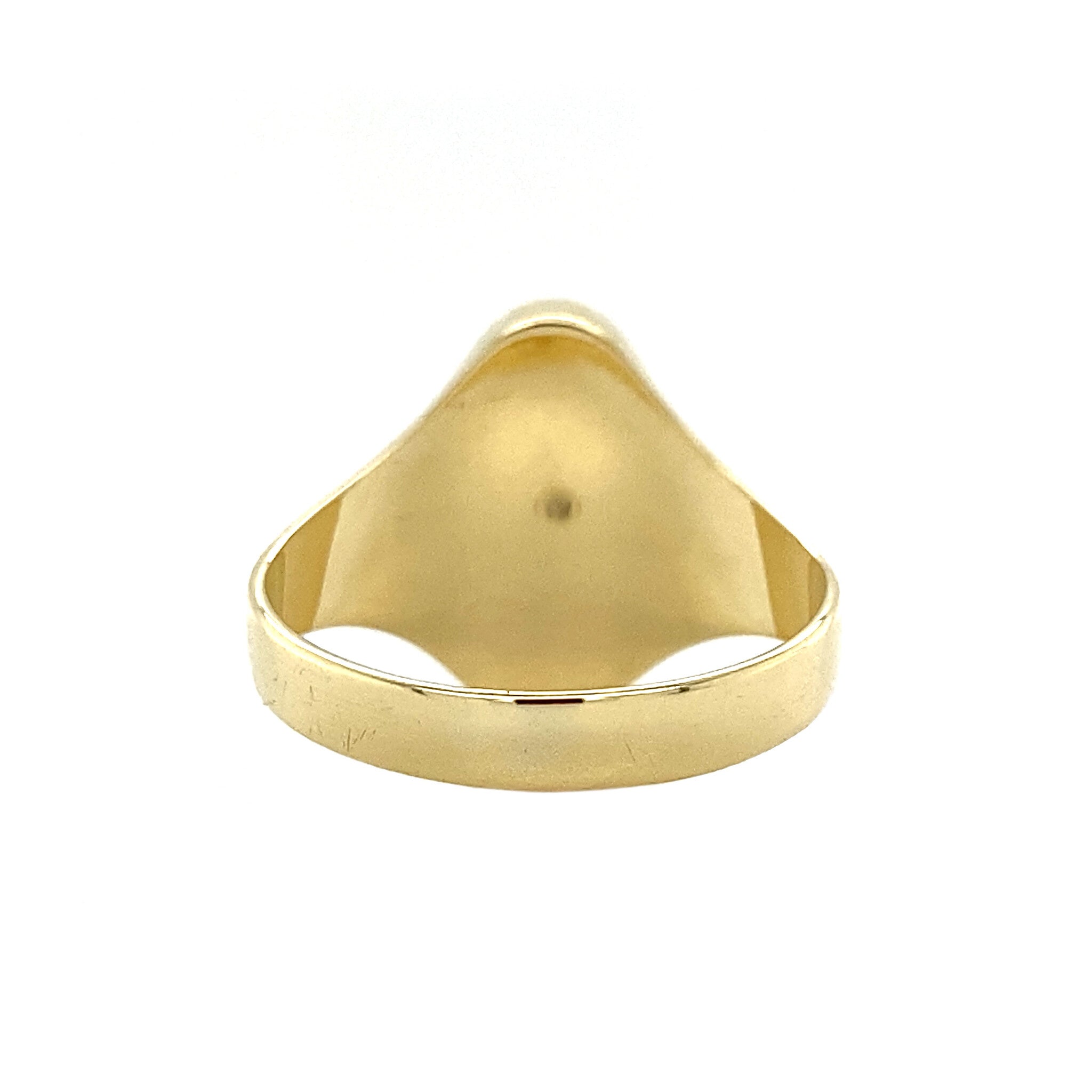 14 kt gold signet ring with onyx