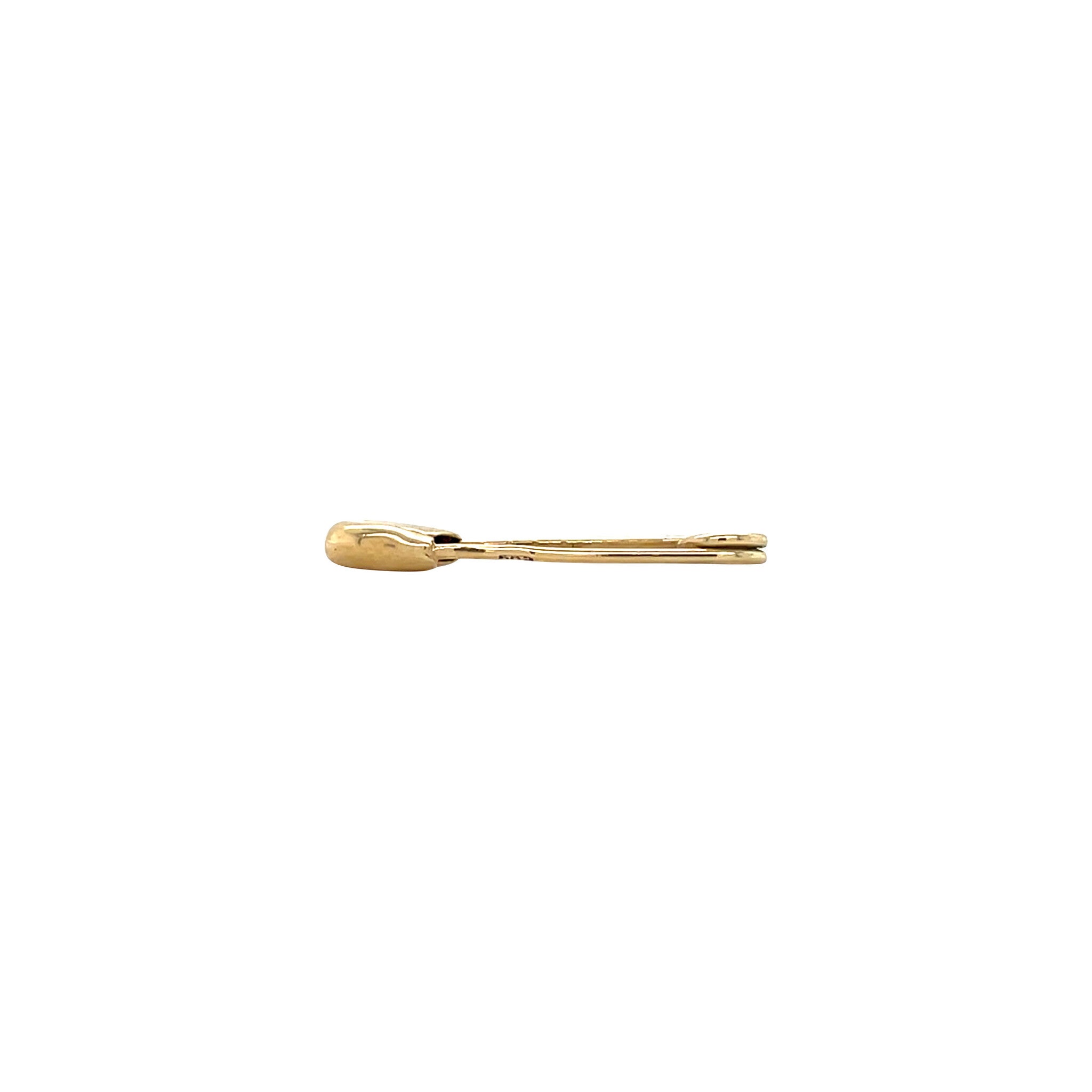 Gouden vintage veiligheidsspeld broche 14 krt