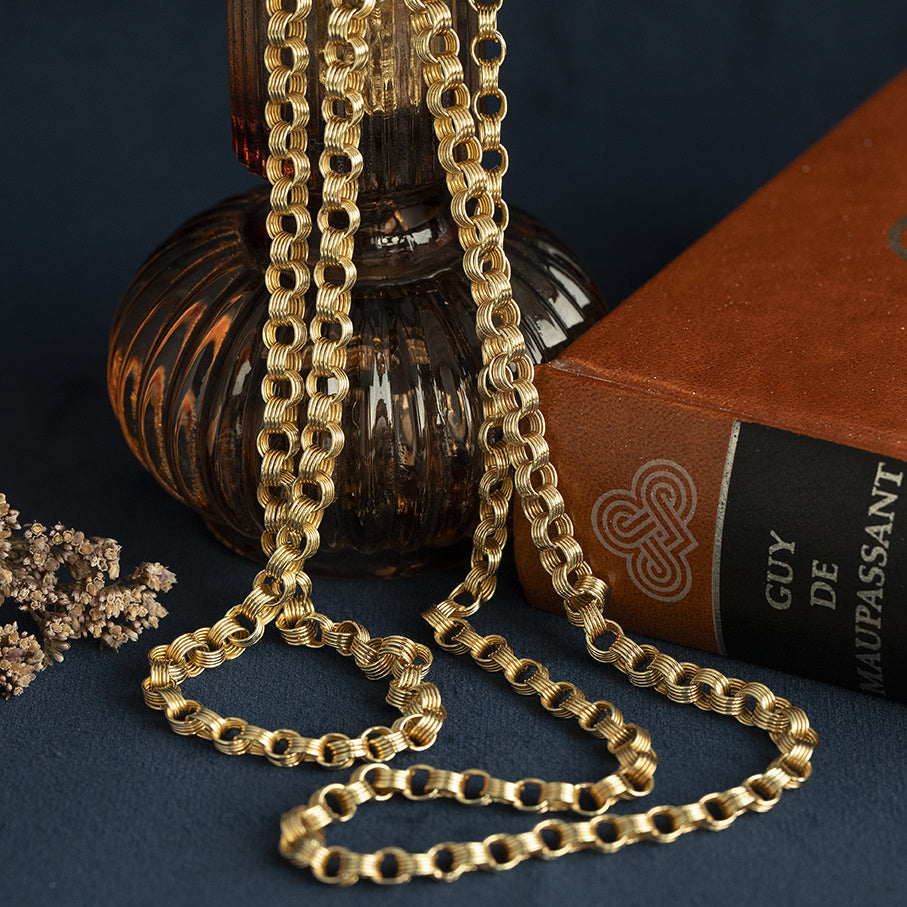 Gouden vintage fantasie collier 14 kt