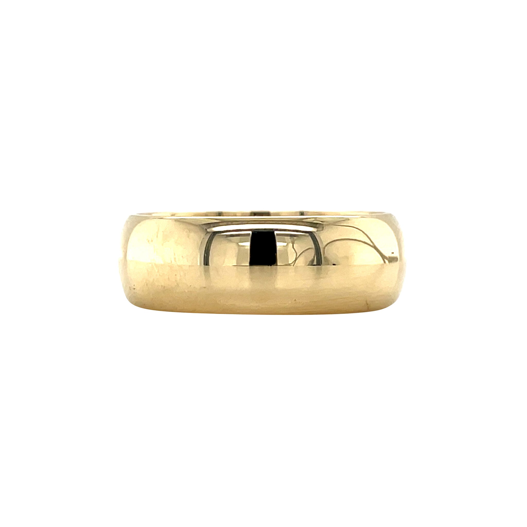 Golden smooth vintage wedding ring 14 kt