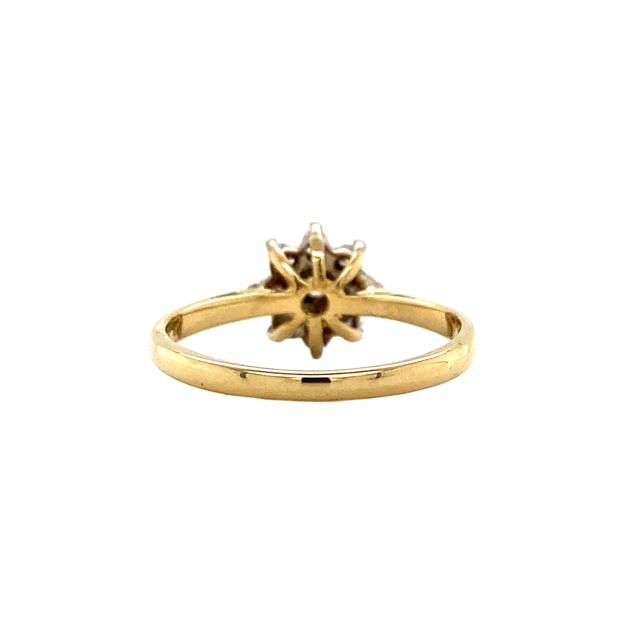 Gouden entourage ring met diamant 18 krt