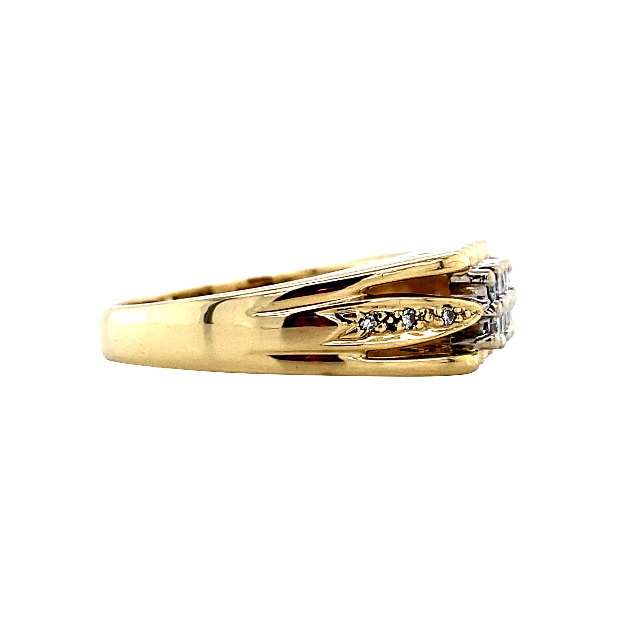 Gouden ring met diamant 14 krt