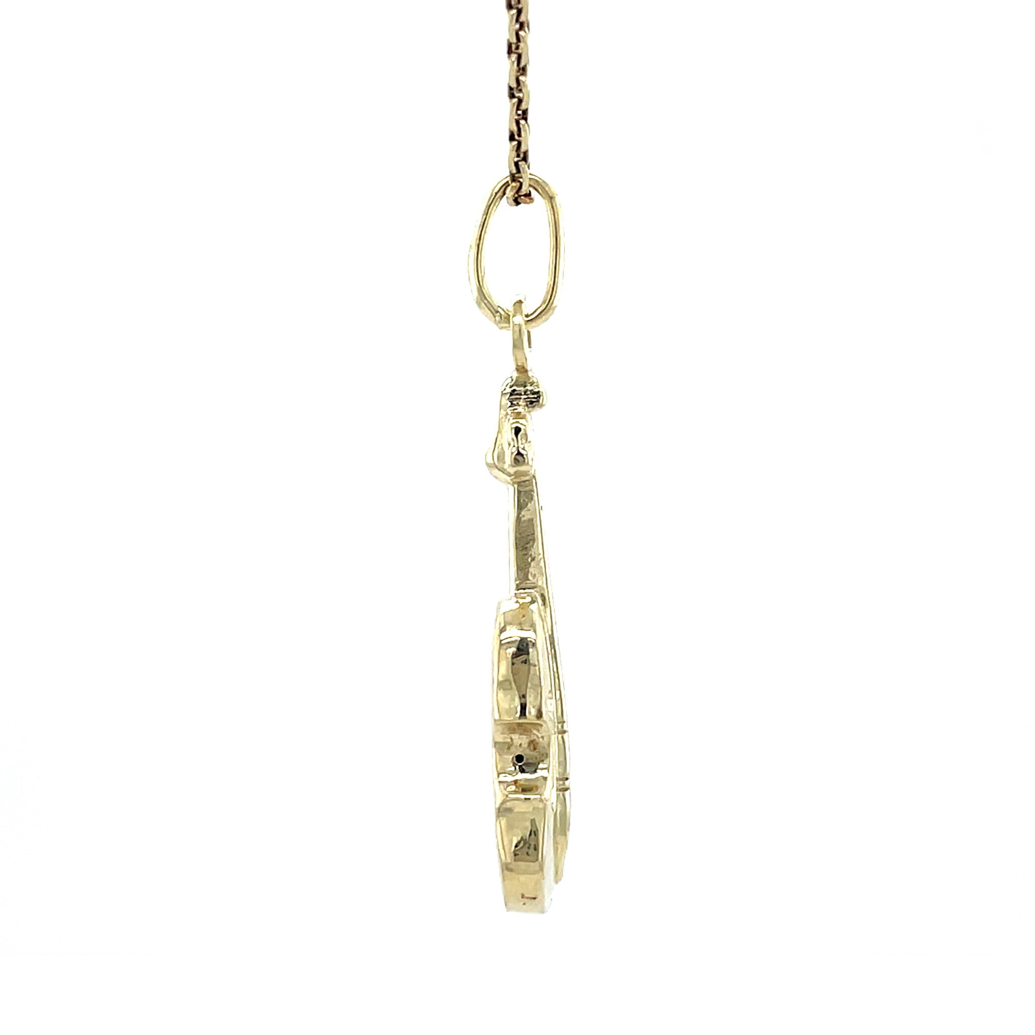 Gouden vintage viool hanger 14 krt