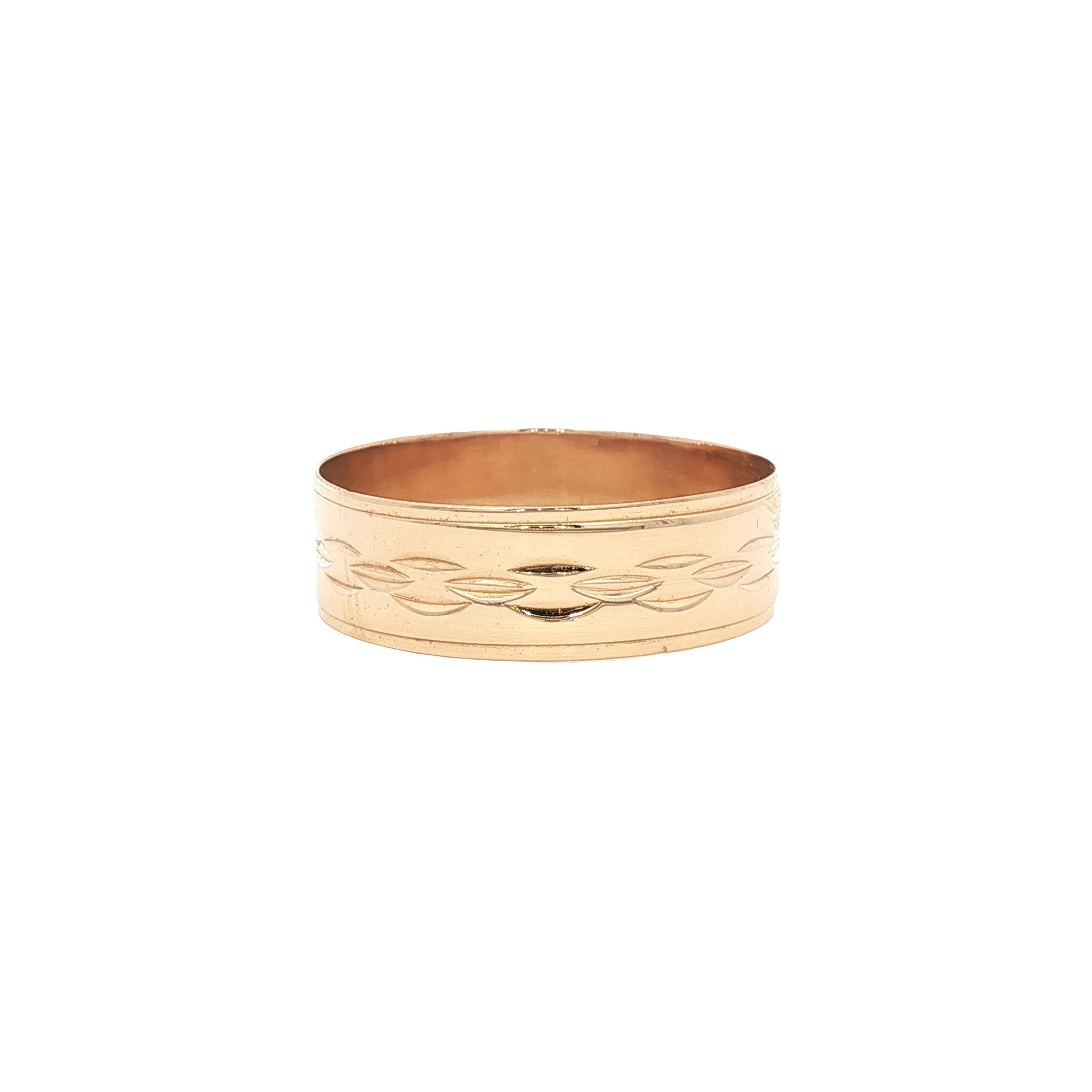 Gouden vintage bewerkte ring 18 kt