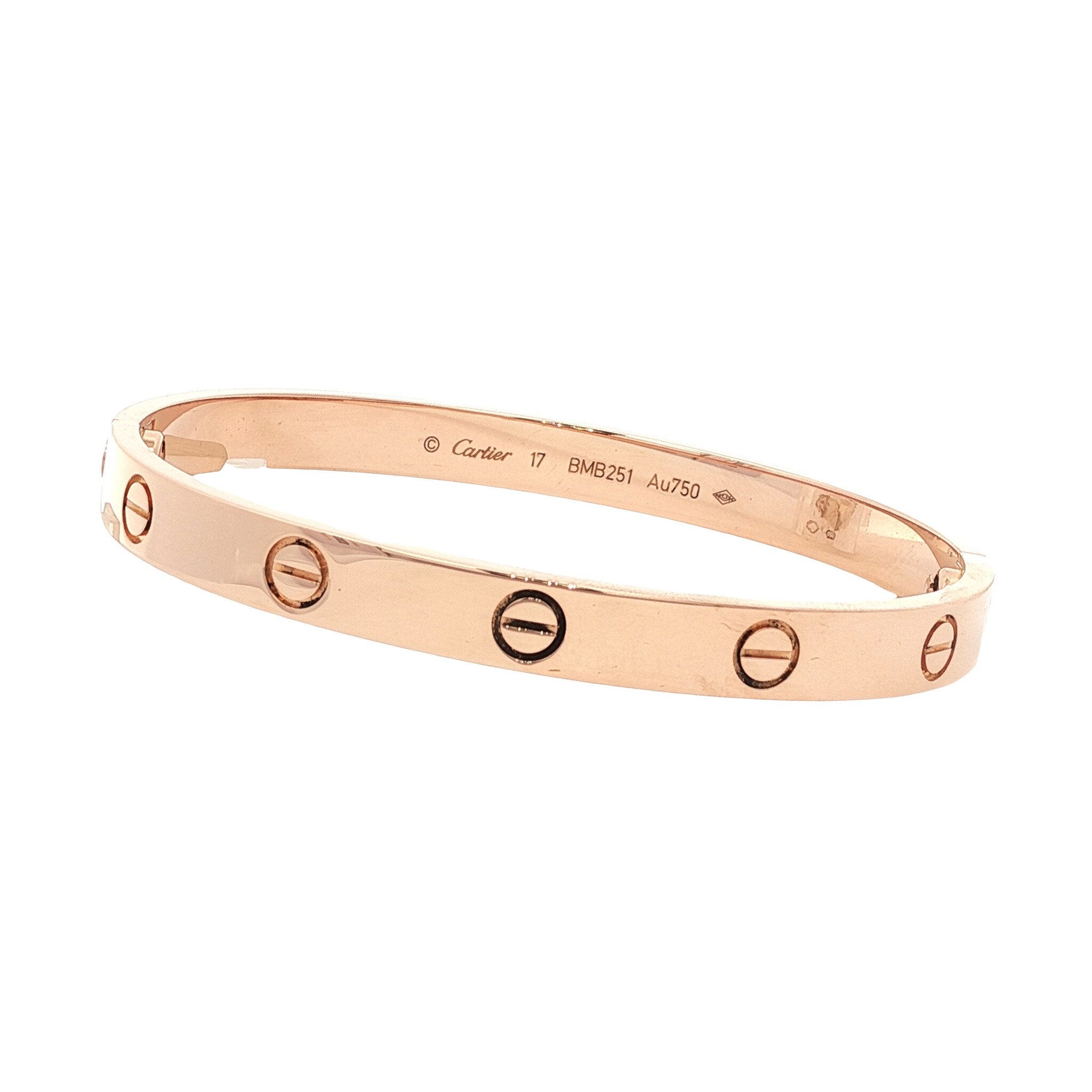 Roségouden vintage Cartier LOVE armband 18 kt