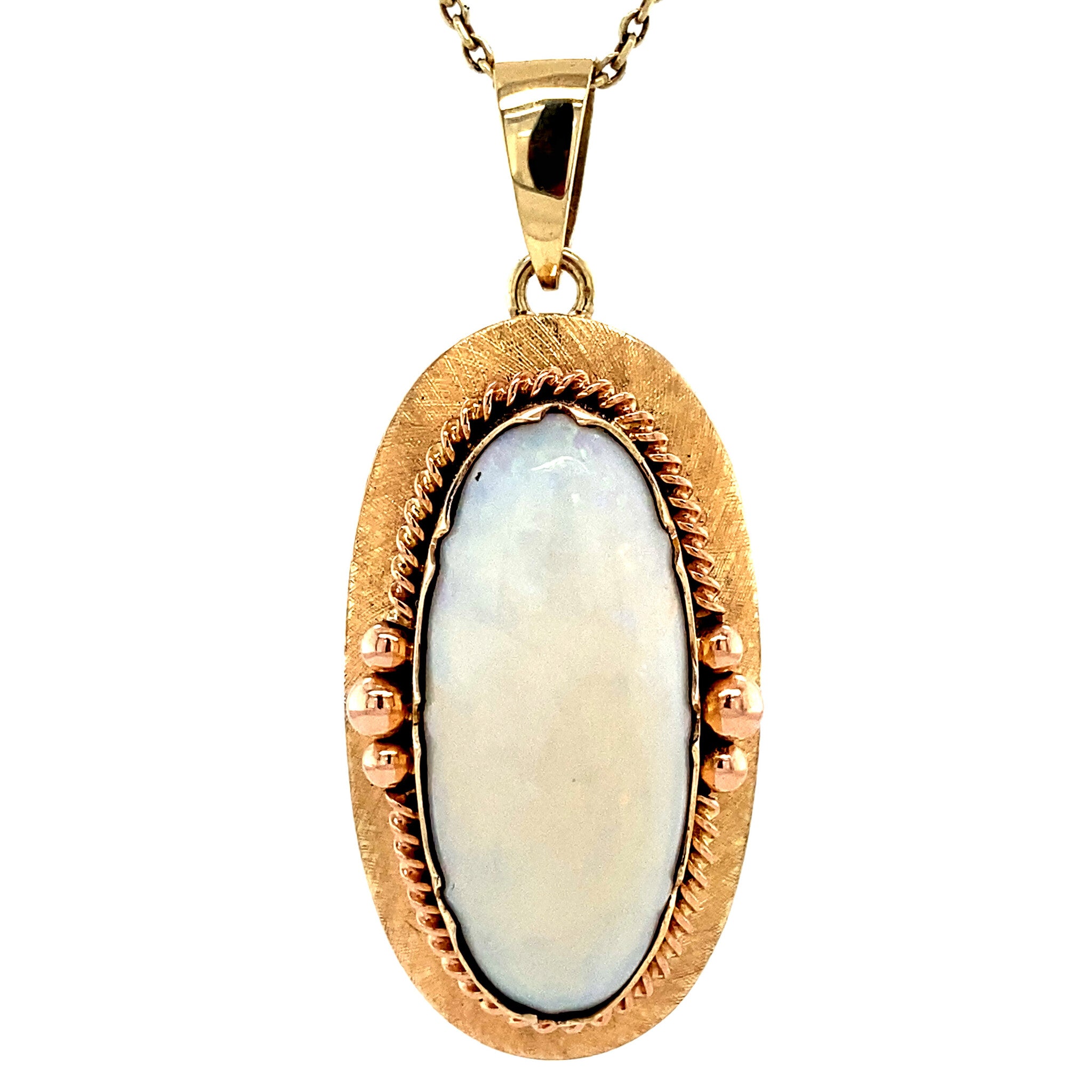 Gouden hanger met opaal 14 krt