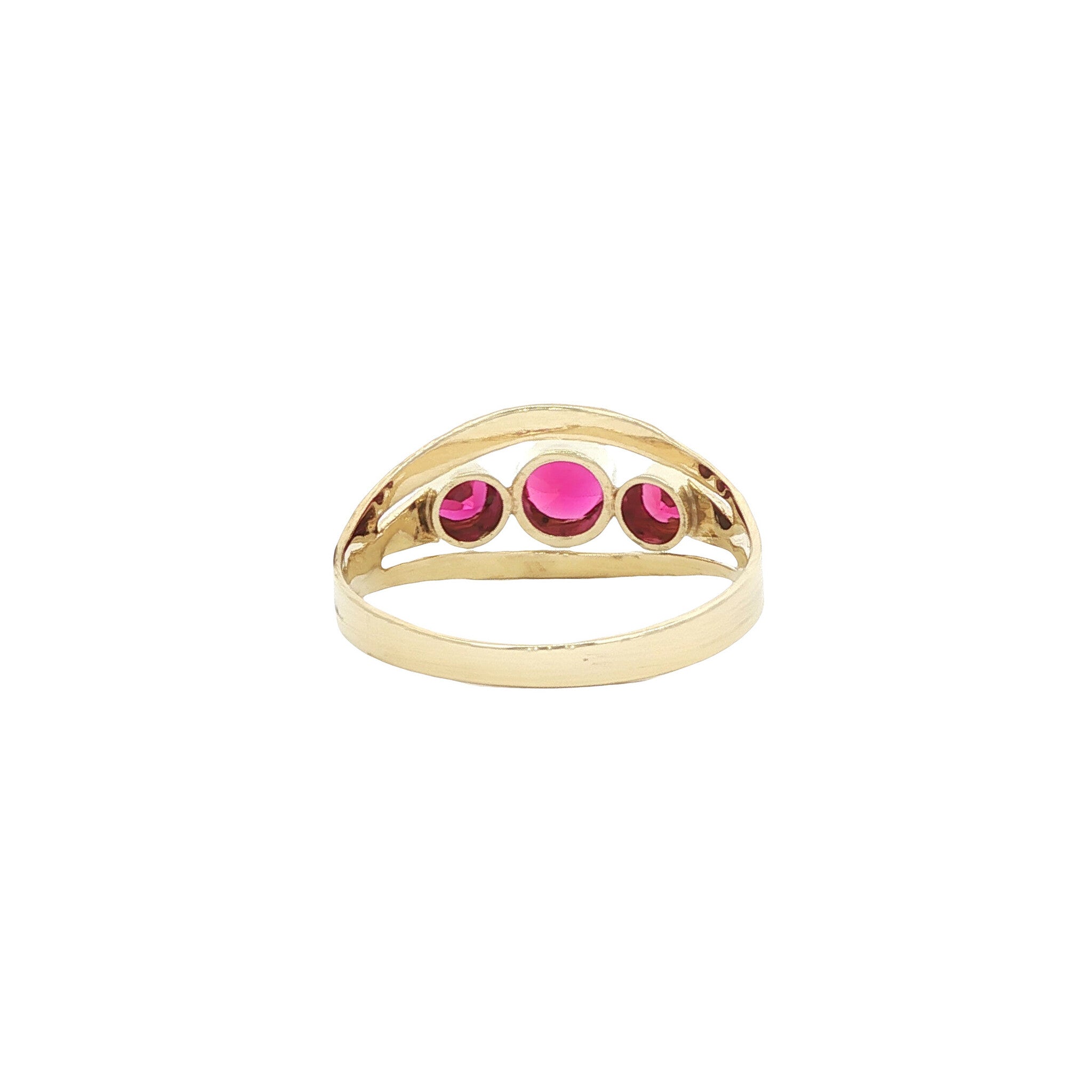 Gouden ring met robijn 14 kt