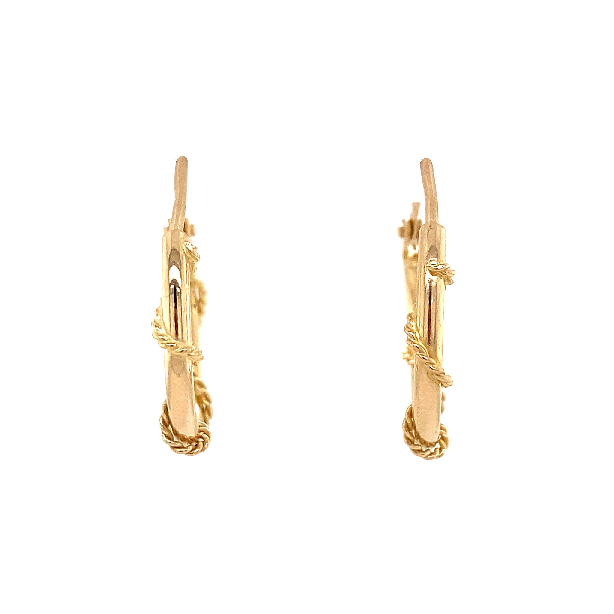 Gouden fantasie oorringen 14 krt