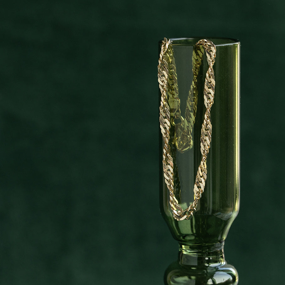 Vintage 14 kt gold Singapore bracelet