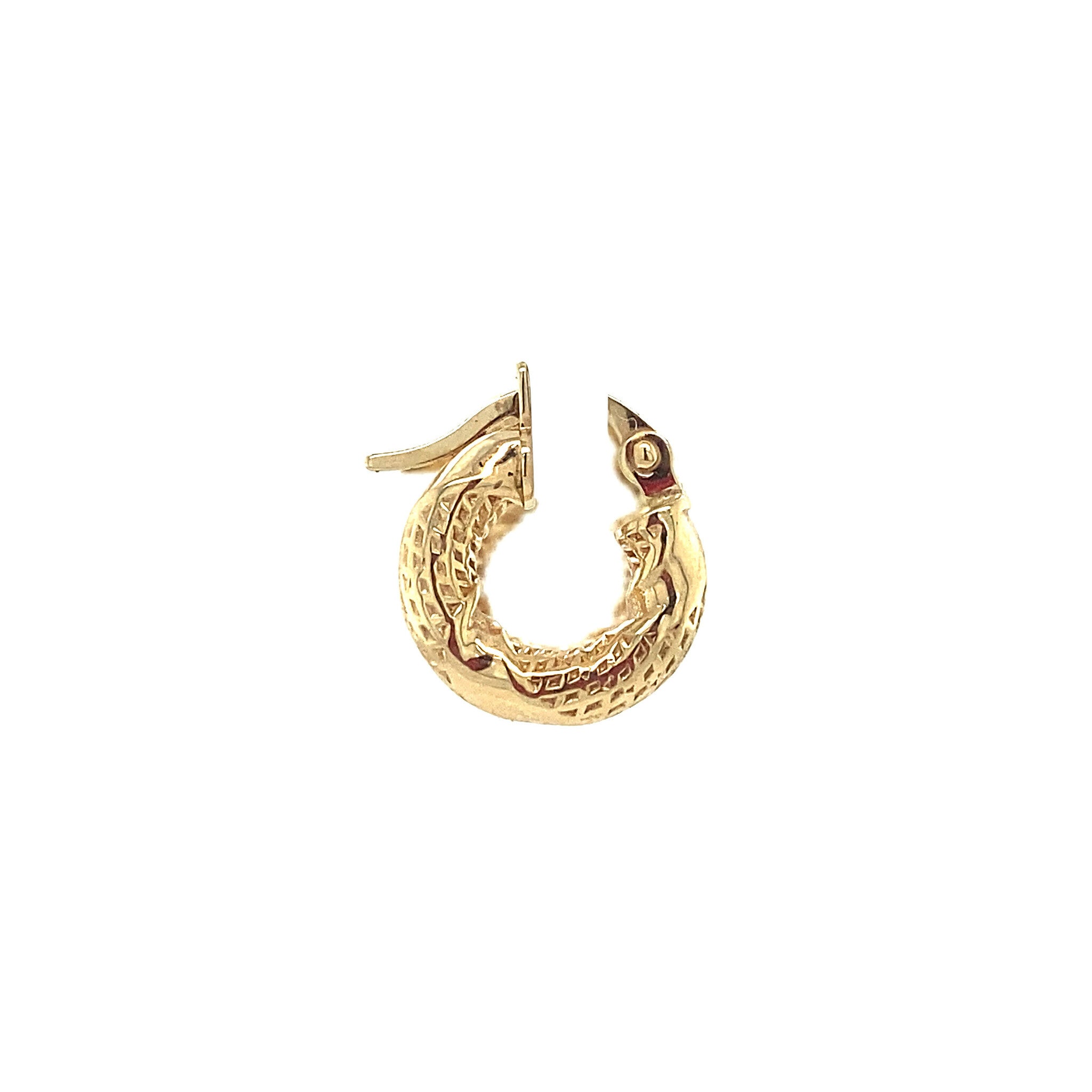 Gouden oorringen fantasie 14 krt