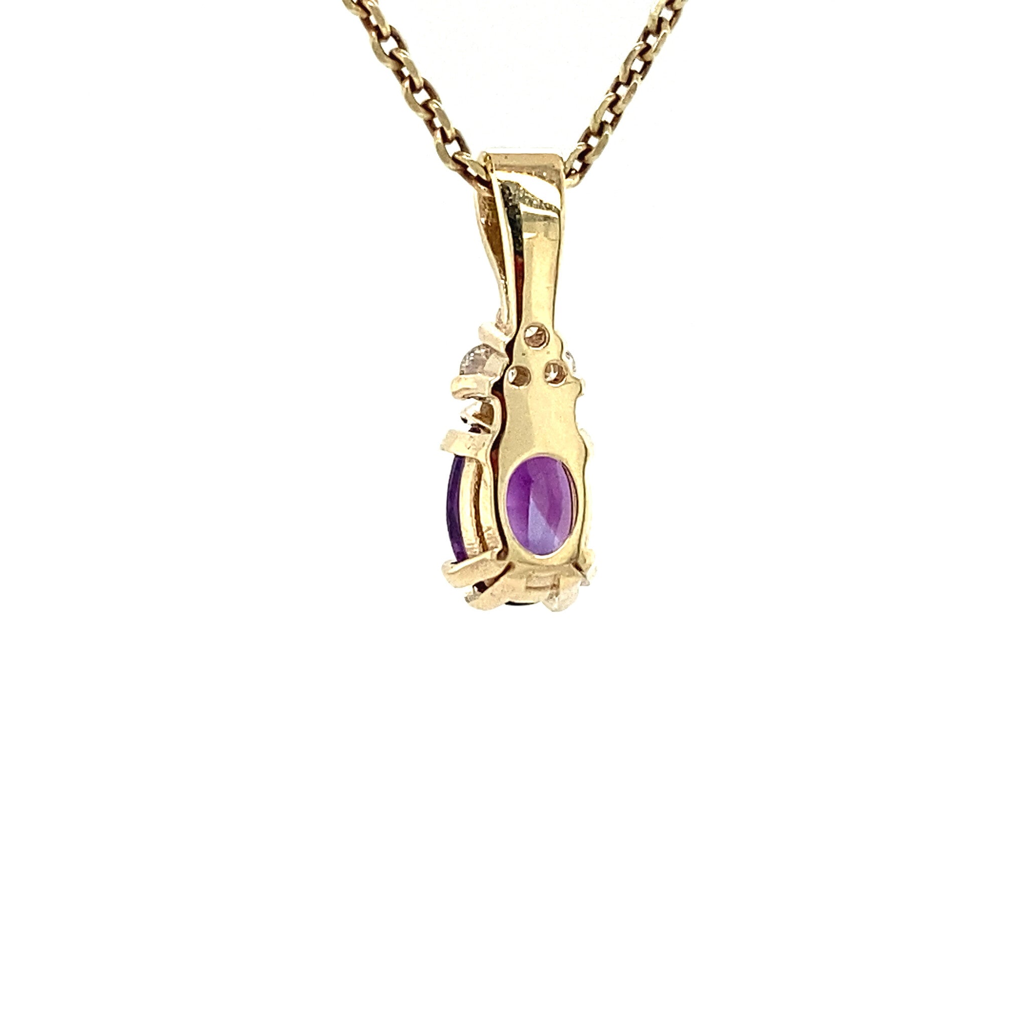 Audrey pendant 14 krt - Violet