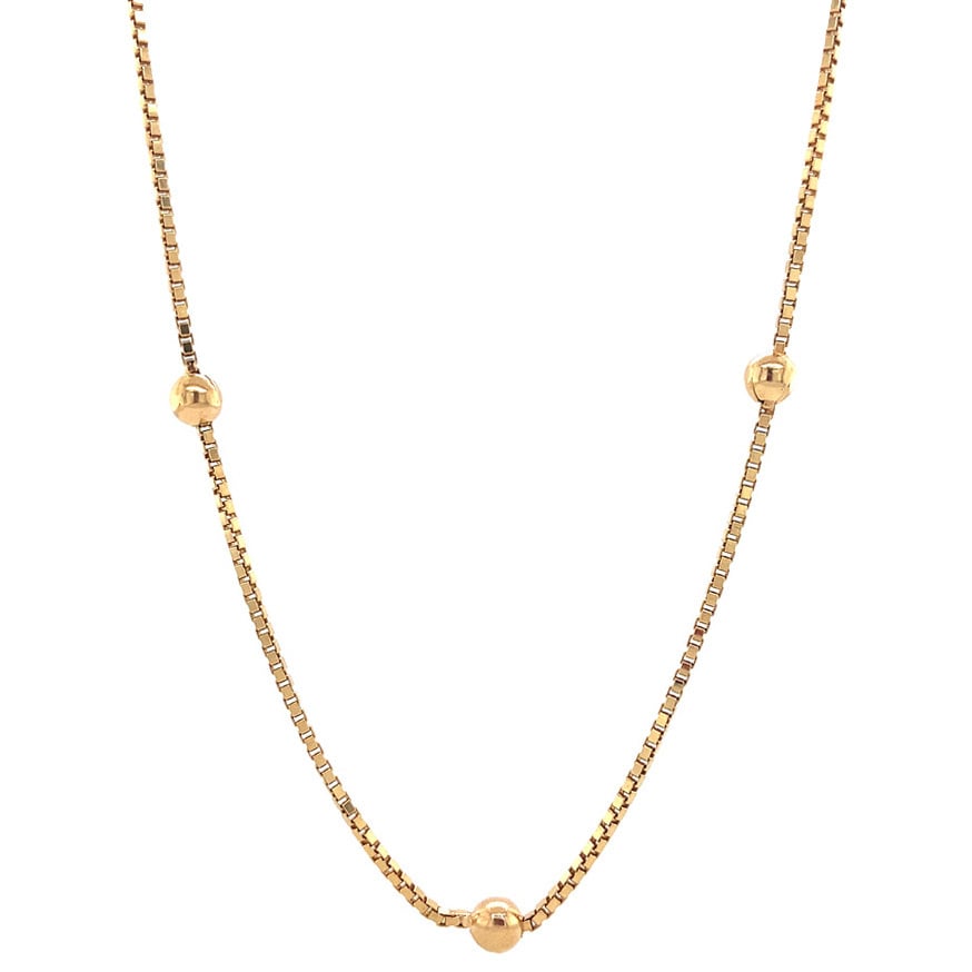 Gouden bolletjes venetiaan collier 18 krt