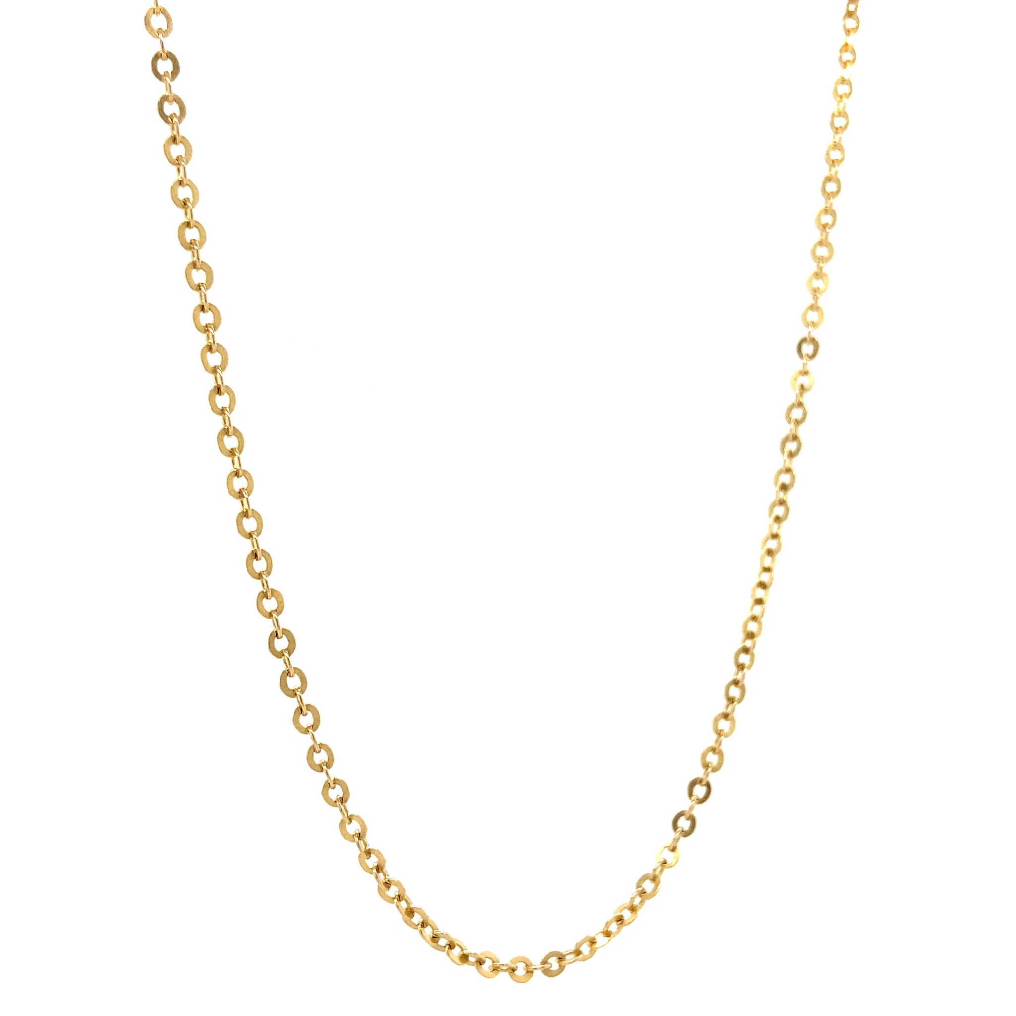 Gold length necklace anchor 51.5 cm 14 krt